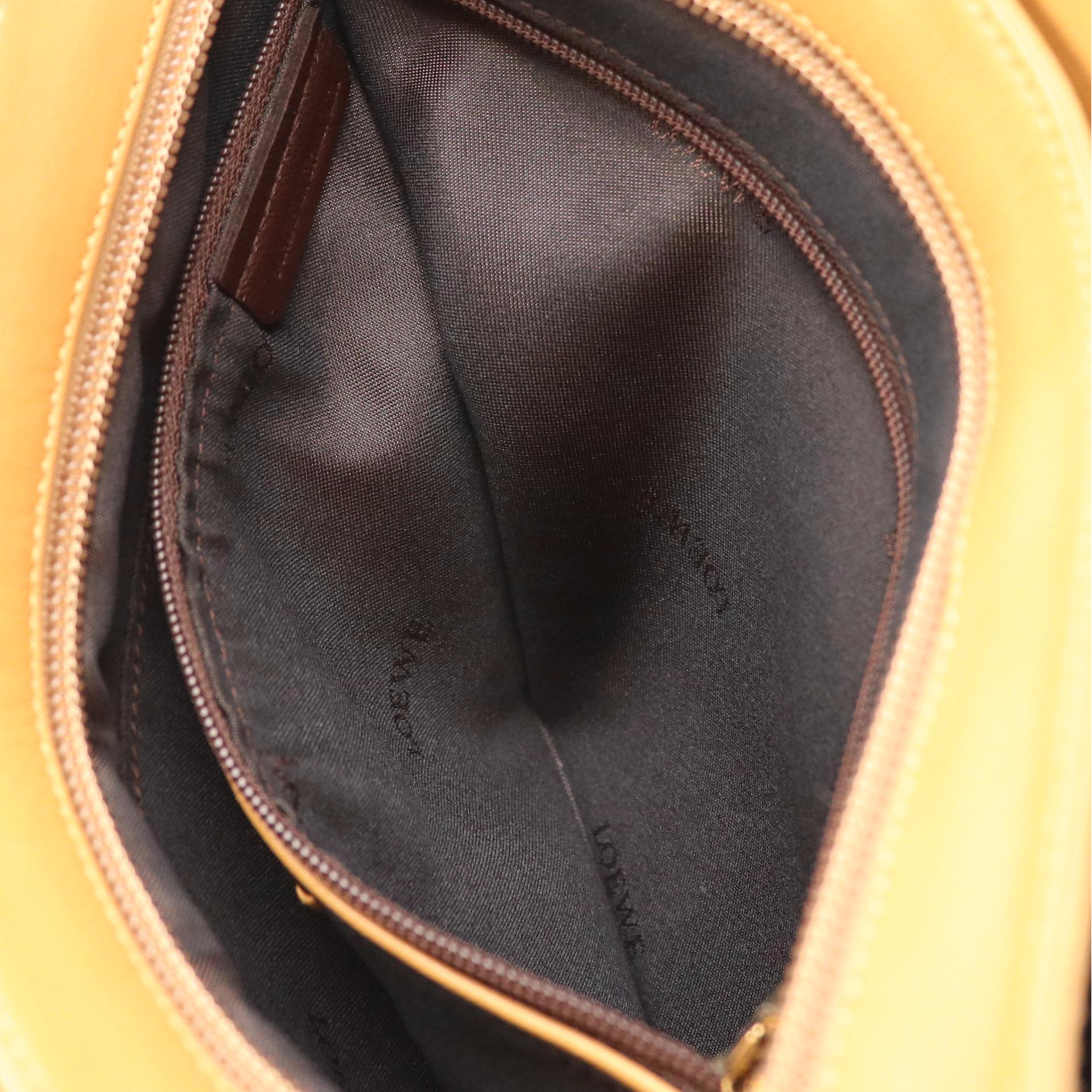 Loewe Embossed Anagram Shoulder Bag in Tan Lambskin Leather