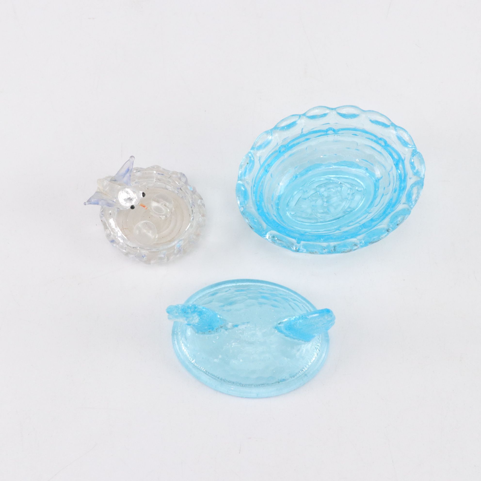 Vaseline & Uranium Glass Hobo Boot Toothpick Holders with Boyd Unicorn & More