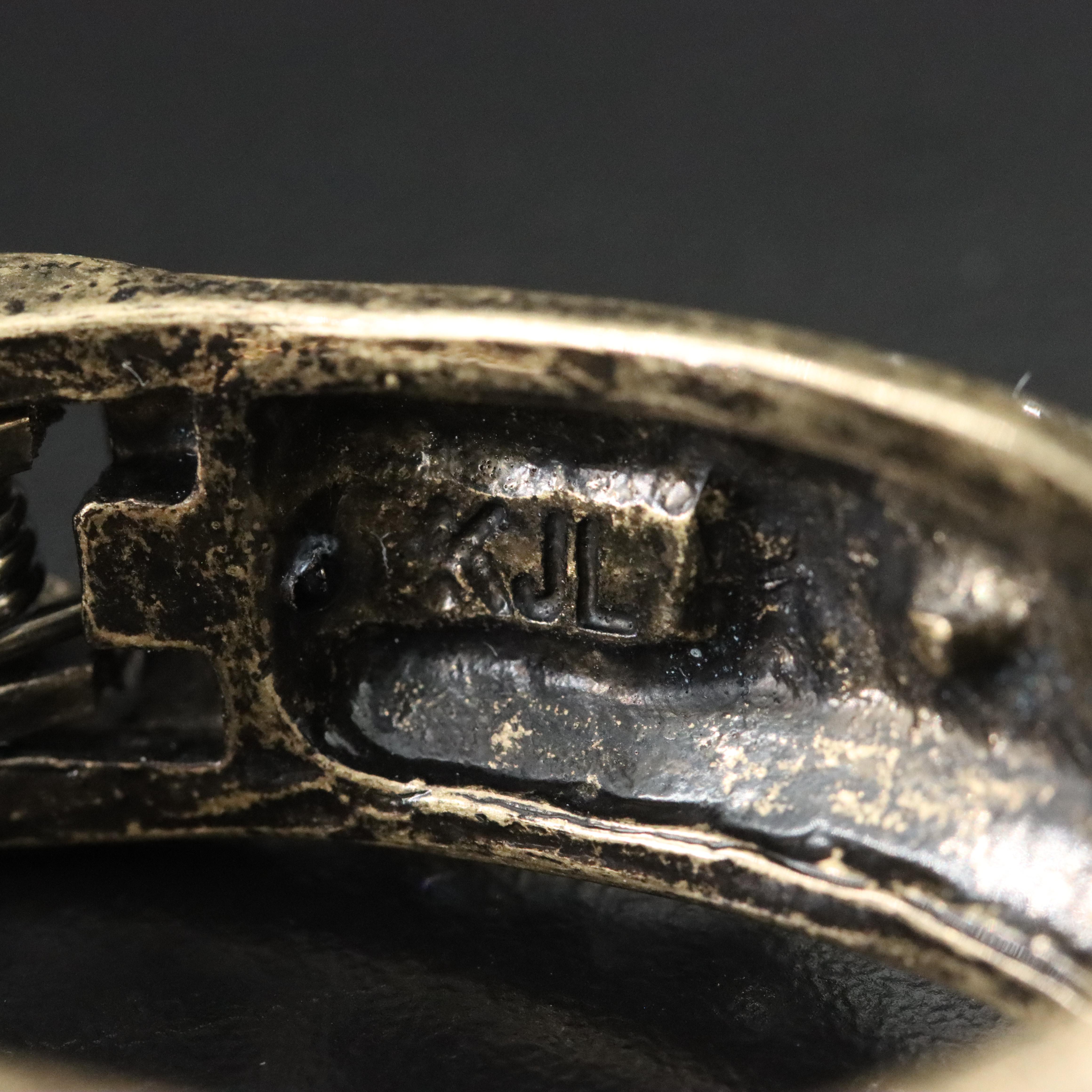 Kenneth Jay Lane Rhinestone Snake Hinged Cuff Bracelet