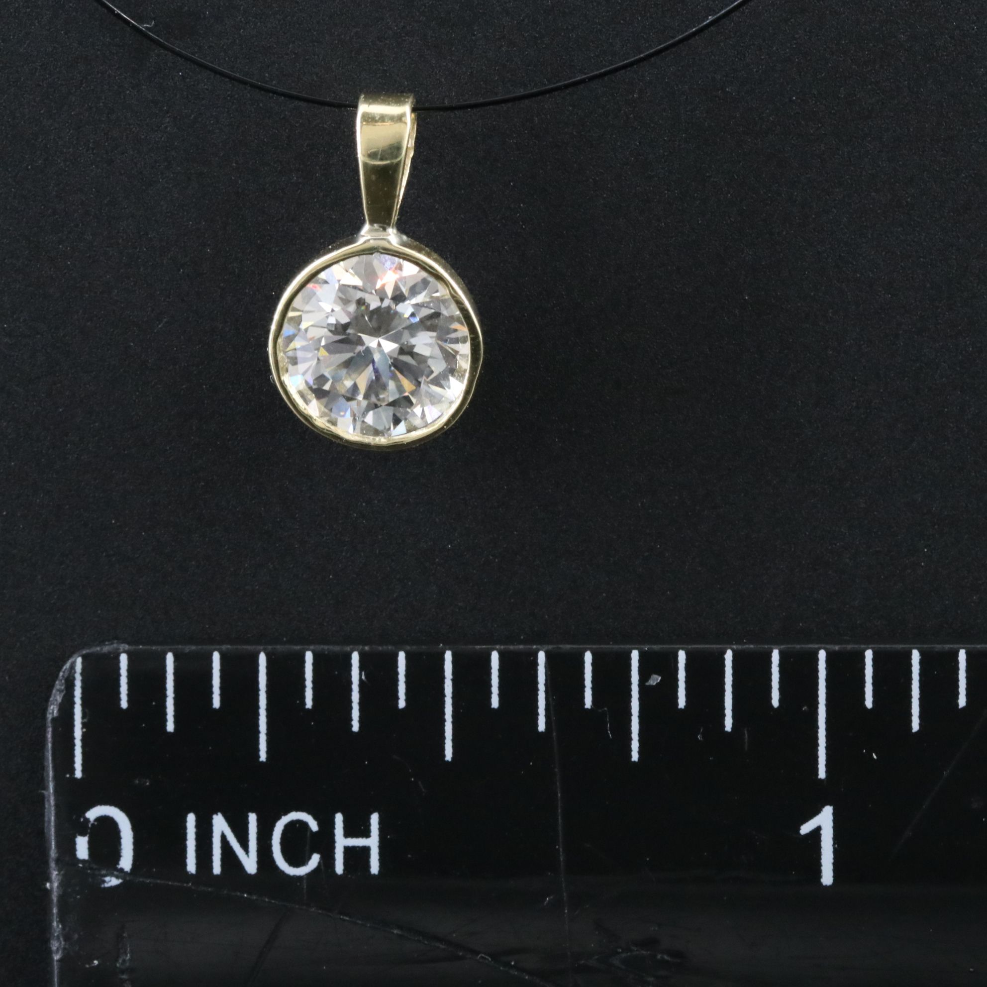 14K 1.01 CT Lab Grown Diamond Solitaire Pendant with IGI Report