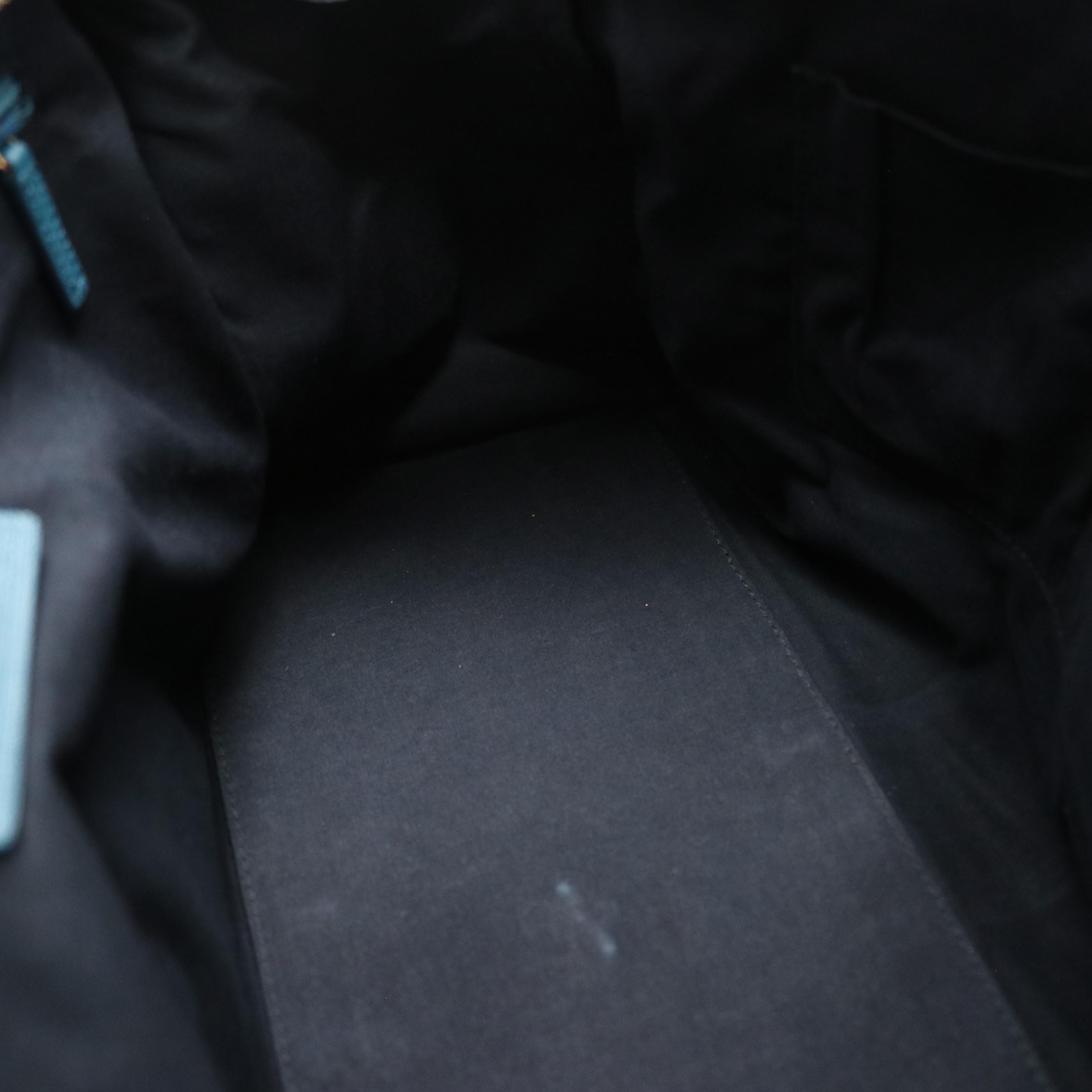 Yves Saint Laurent Classic Cabas Y Bag in Ocean Blue Calfskin Leather