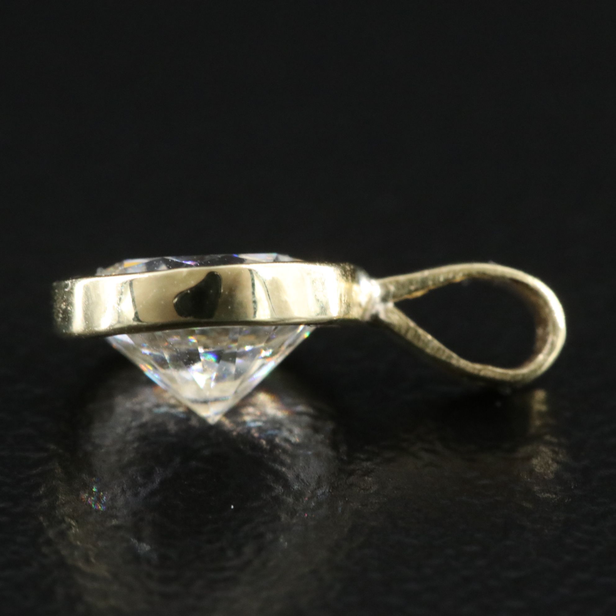 14K 1.01 CT Lab Grown Diamond Solitaire Pendant with IGI Report