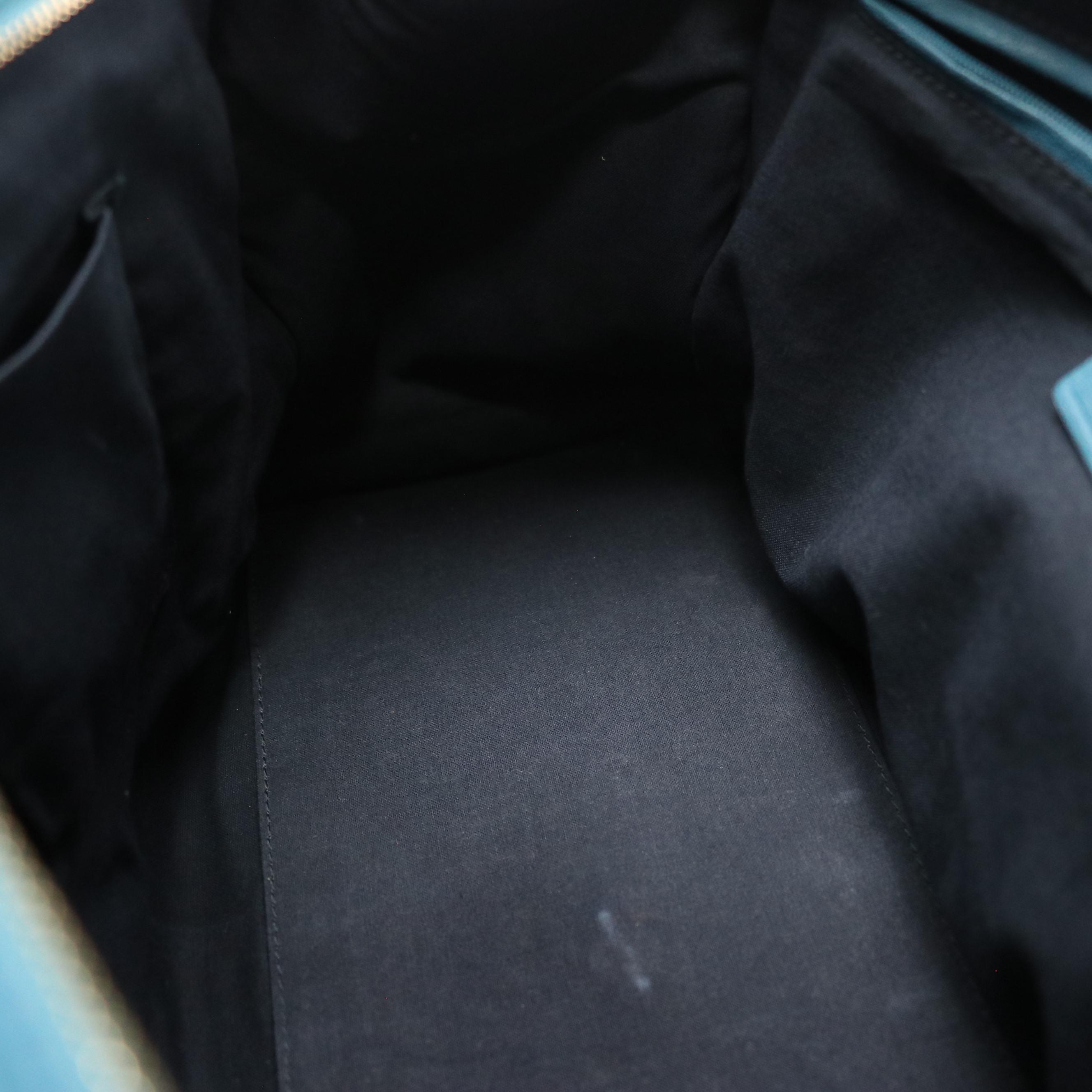 Yves Saint Laurent Classic Cabas Y Bag in Ocean Blue Calfskin Leather