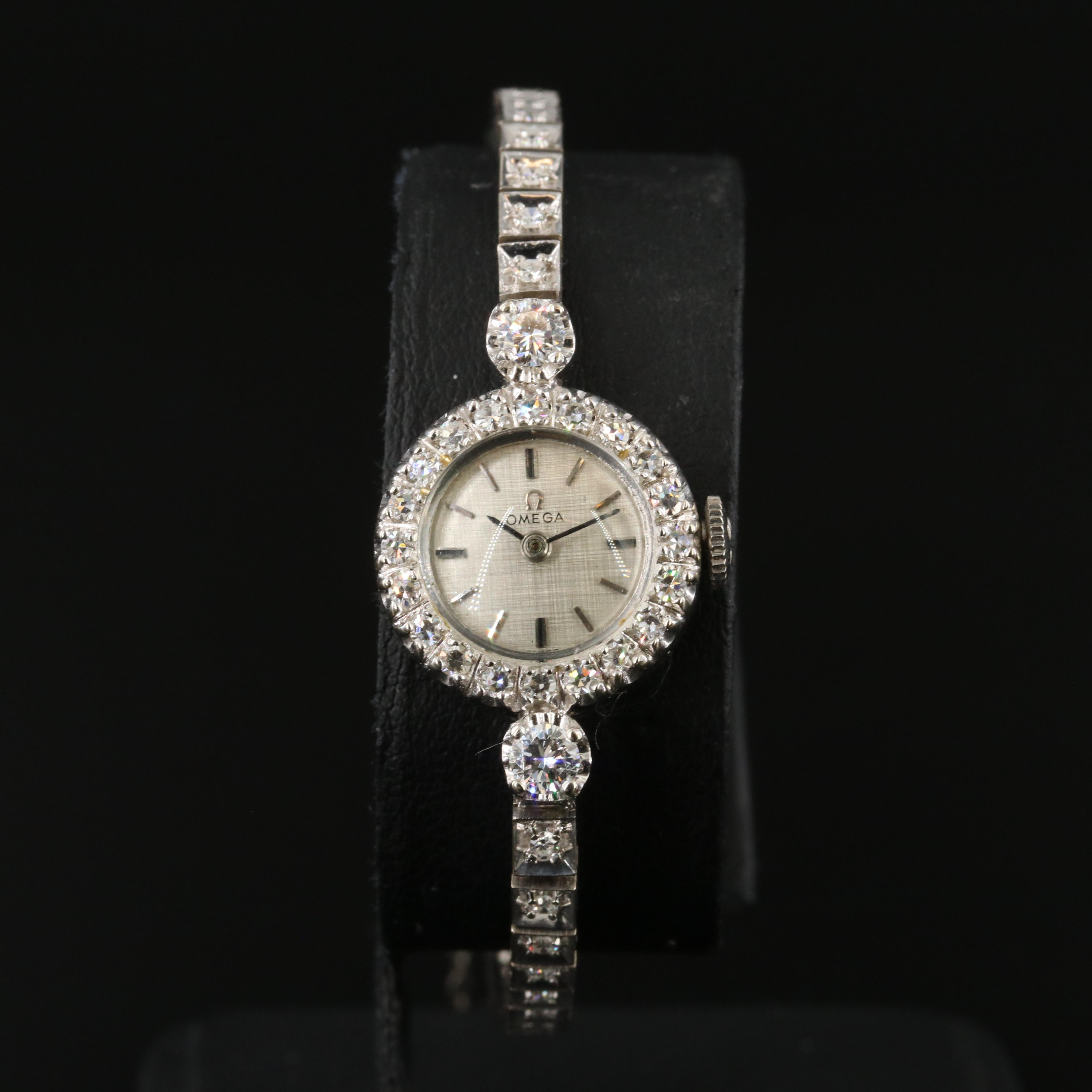 Omega Diamond & 14K Gold Vintage Cocktail Watch