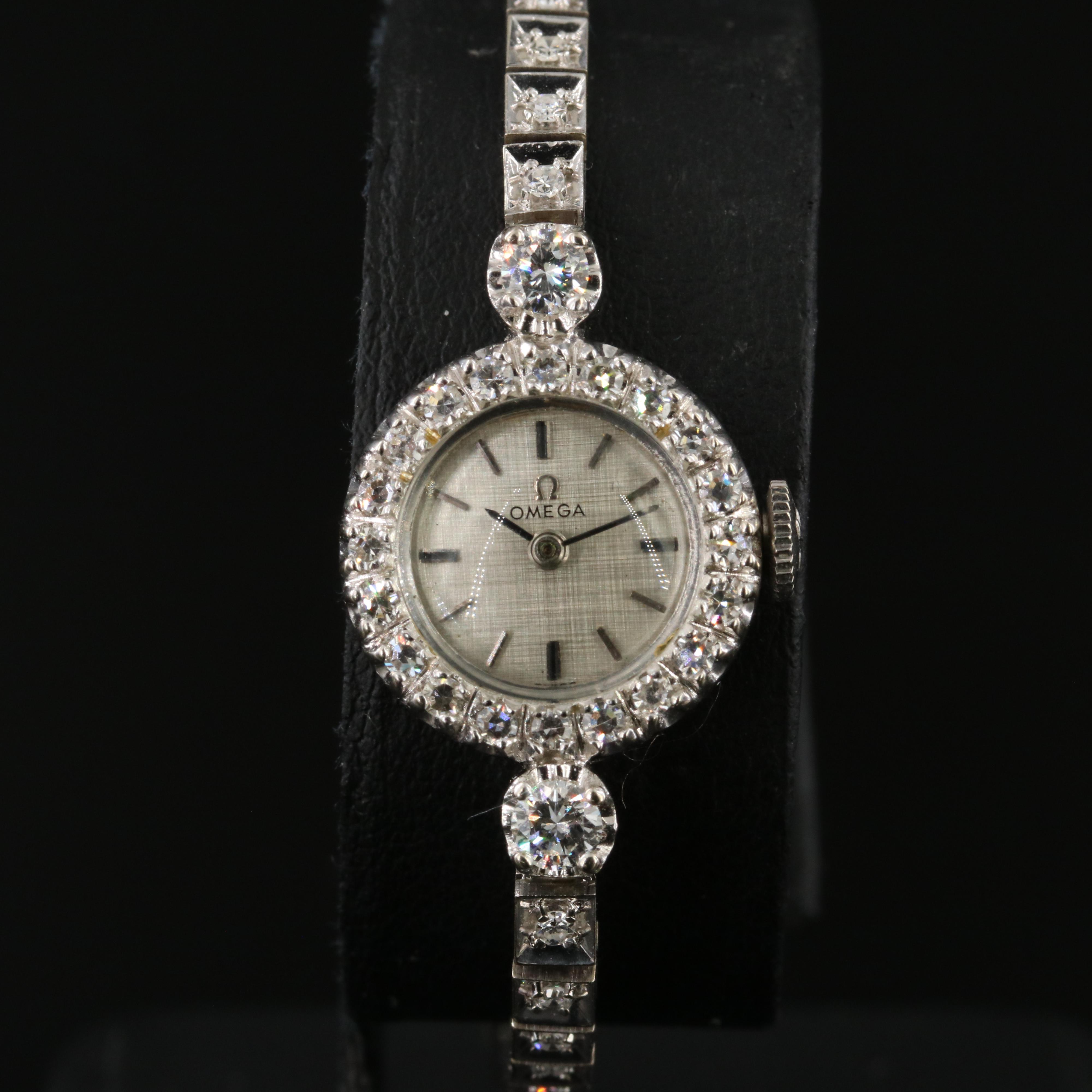 Omega Diamond & 14K Gold Vintage Cocktail Watch