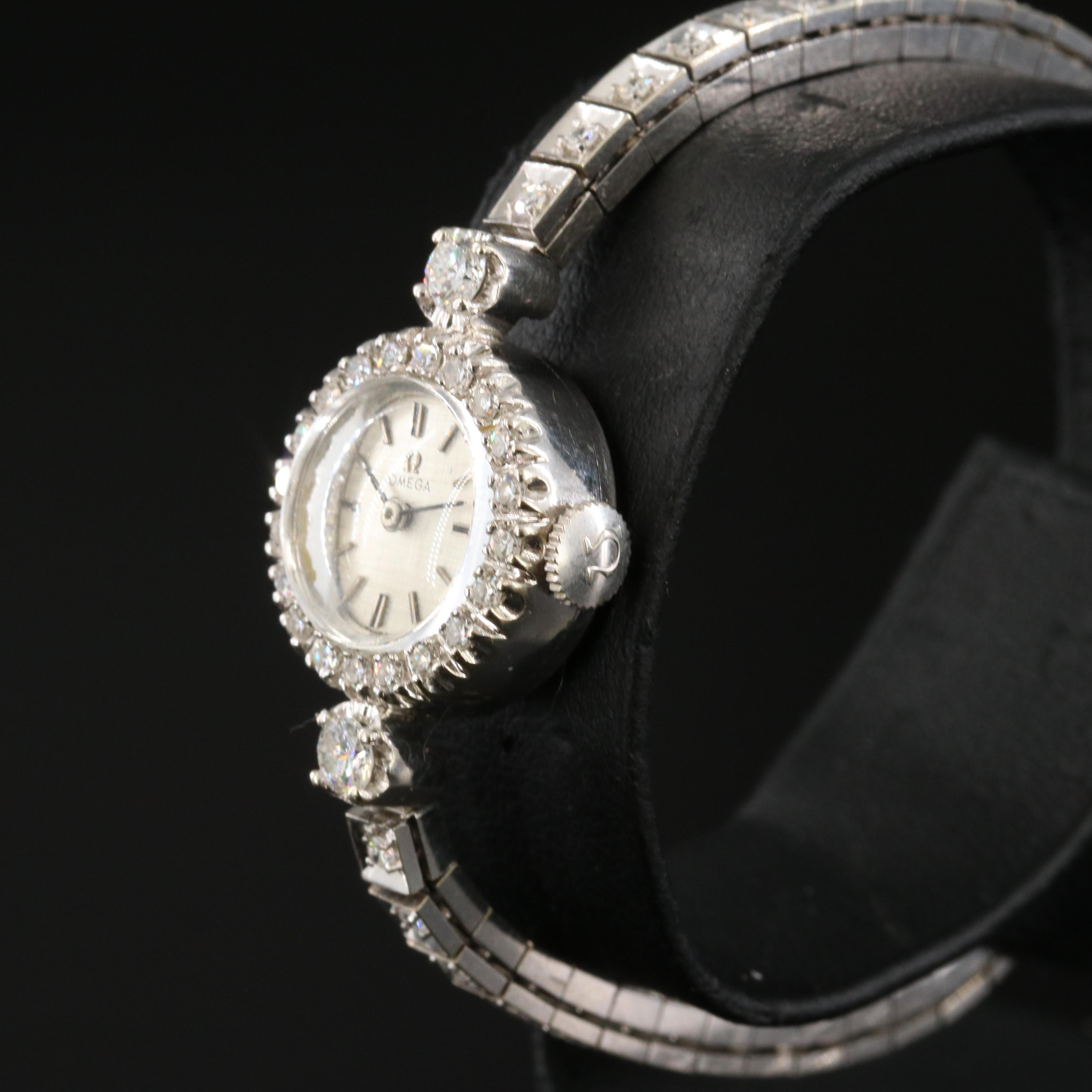 Omega Diamond & 14K Gold Vintage Cocktail Watch