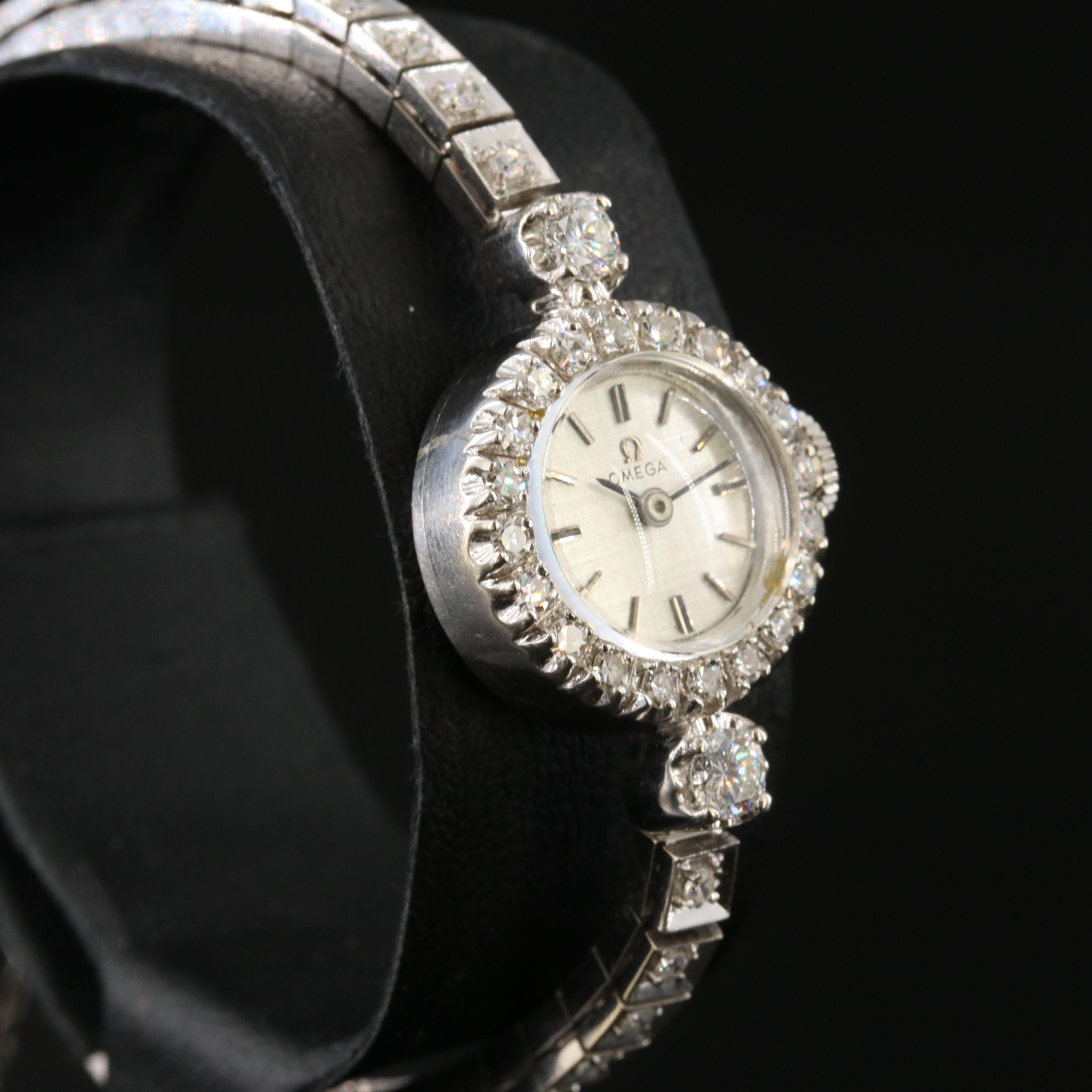 Omega Diamond & 14K Gold Vintage Cocktail Watch