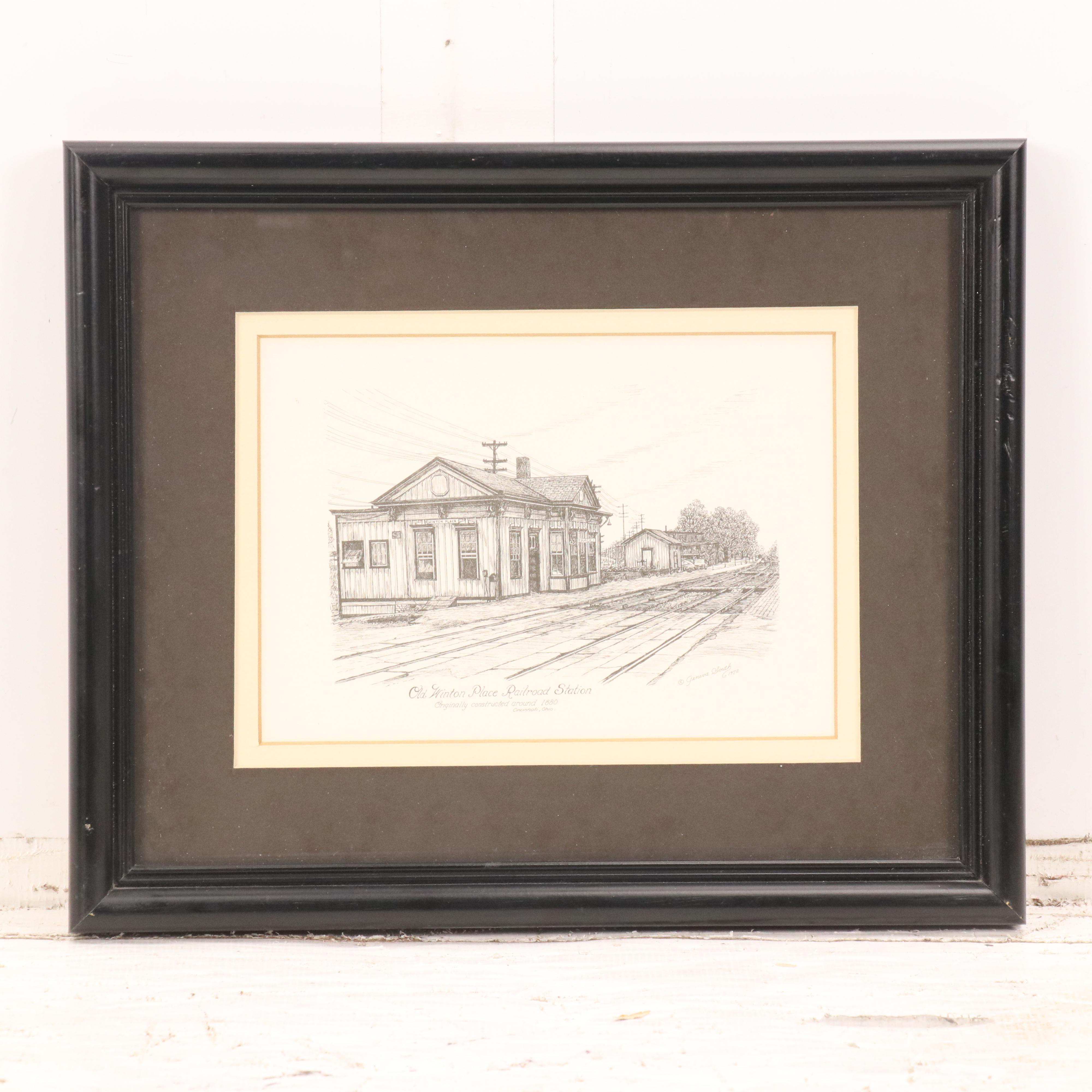 Geneva South Lithographs of Cincinnati Scenes Including "Music Hall, 1965"