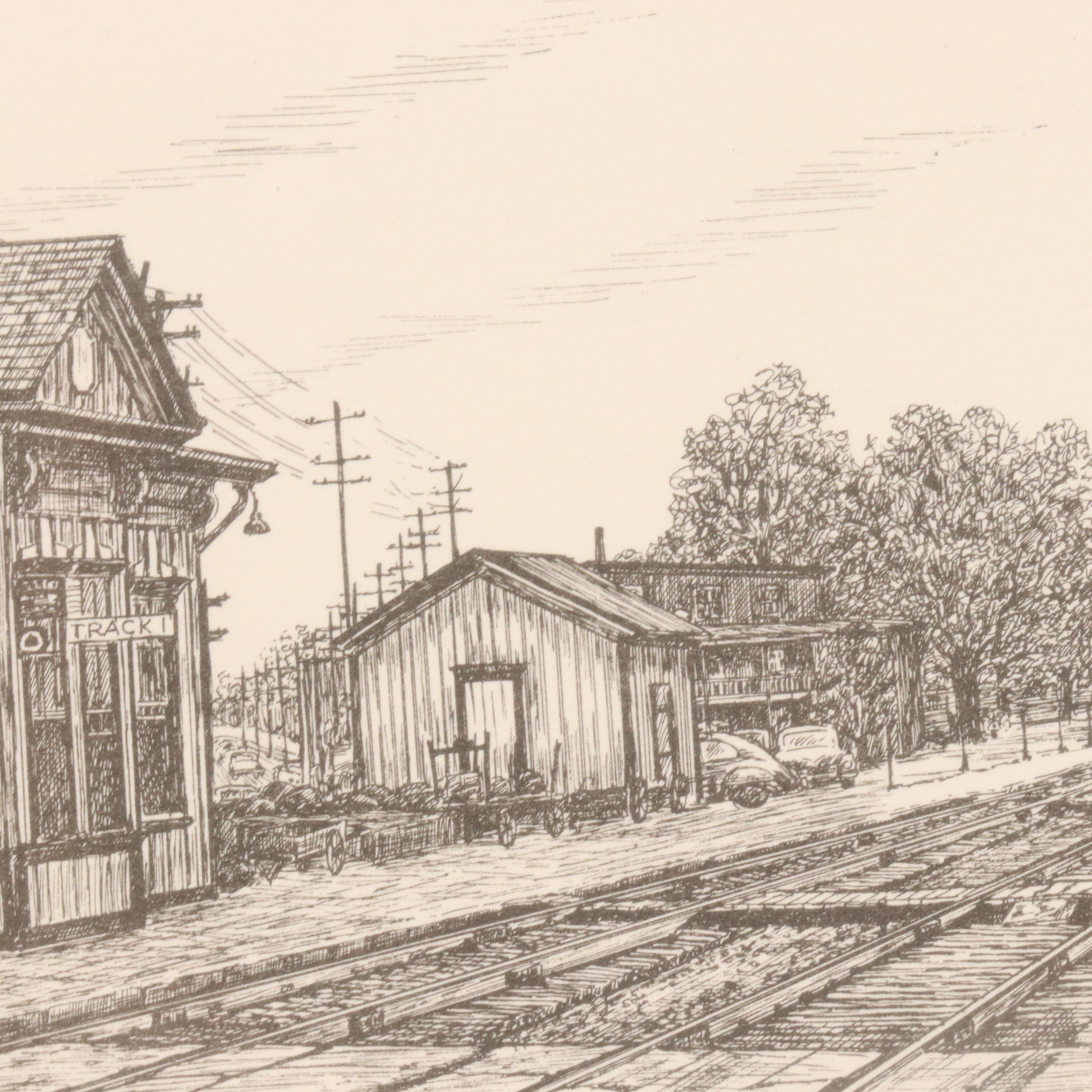 Geneva South Lithographs of Cincinnati Scenes Including "Music Hall, 1965"