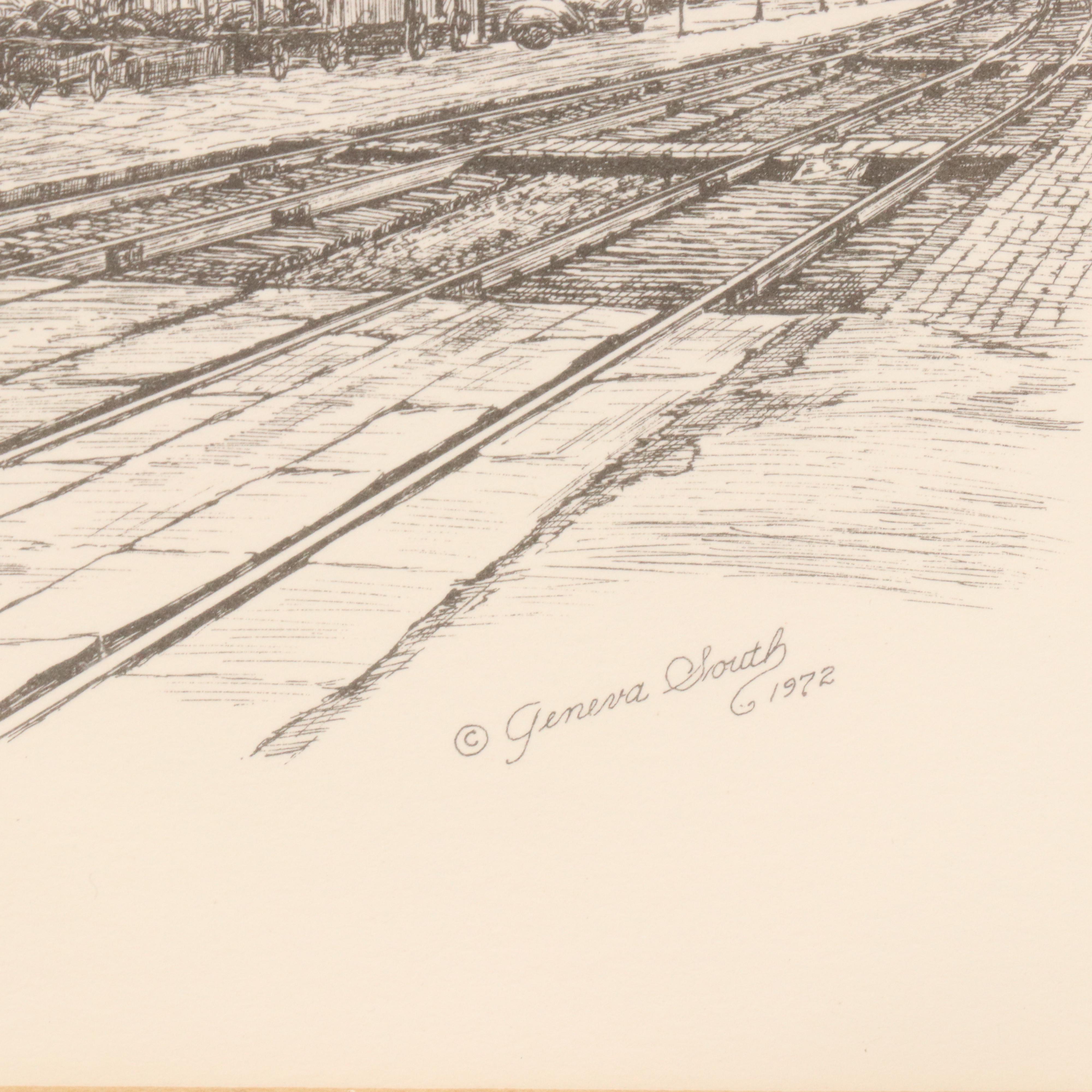 Geneva South Lithographs of Cincinnati Scenes Including "Music Hall, 1965"