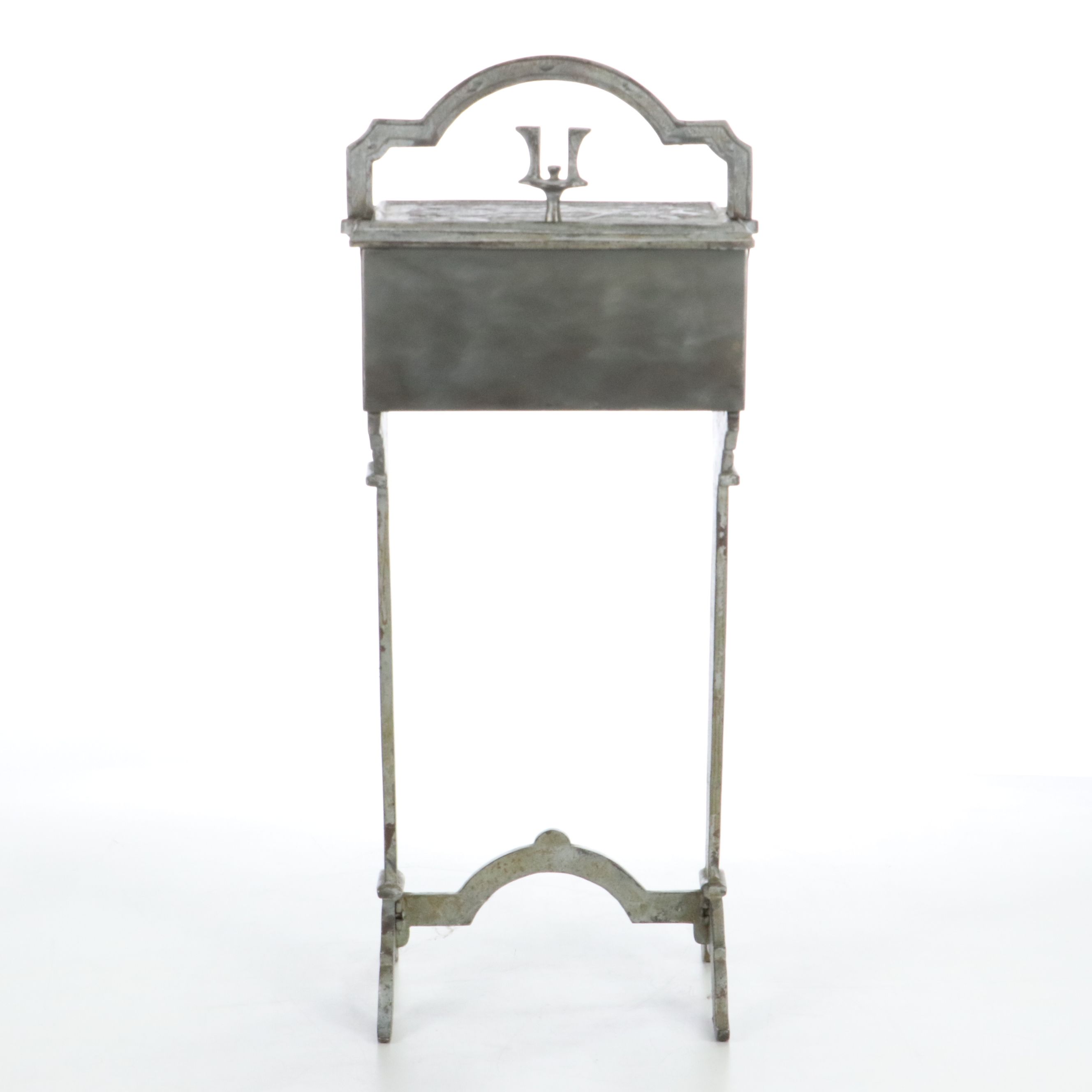 Art Nouveau Metal Smoking Cabinet, Early 20th Century