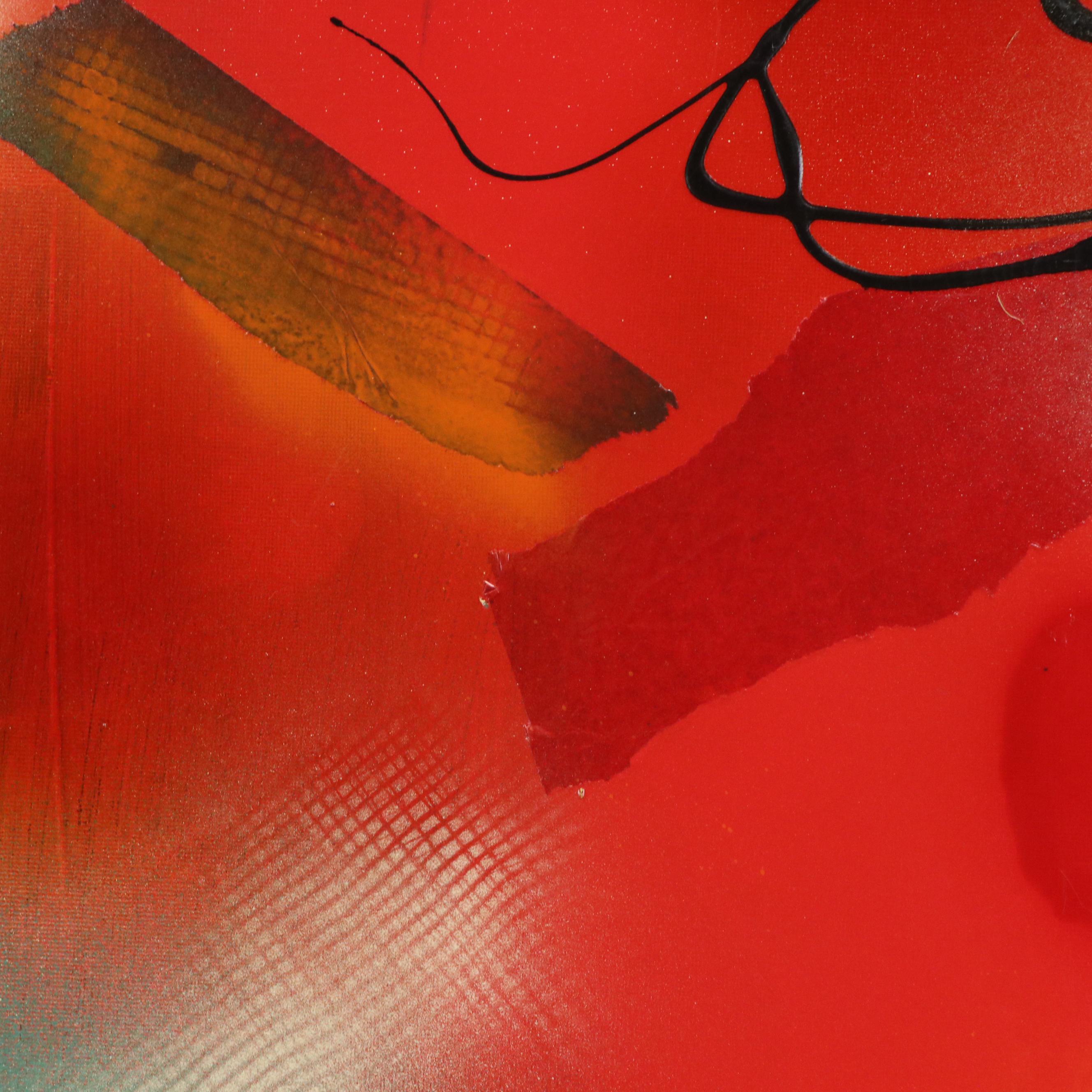 Abstract Acrylic Painting "Haze I," 21st Century