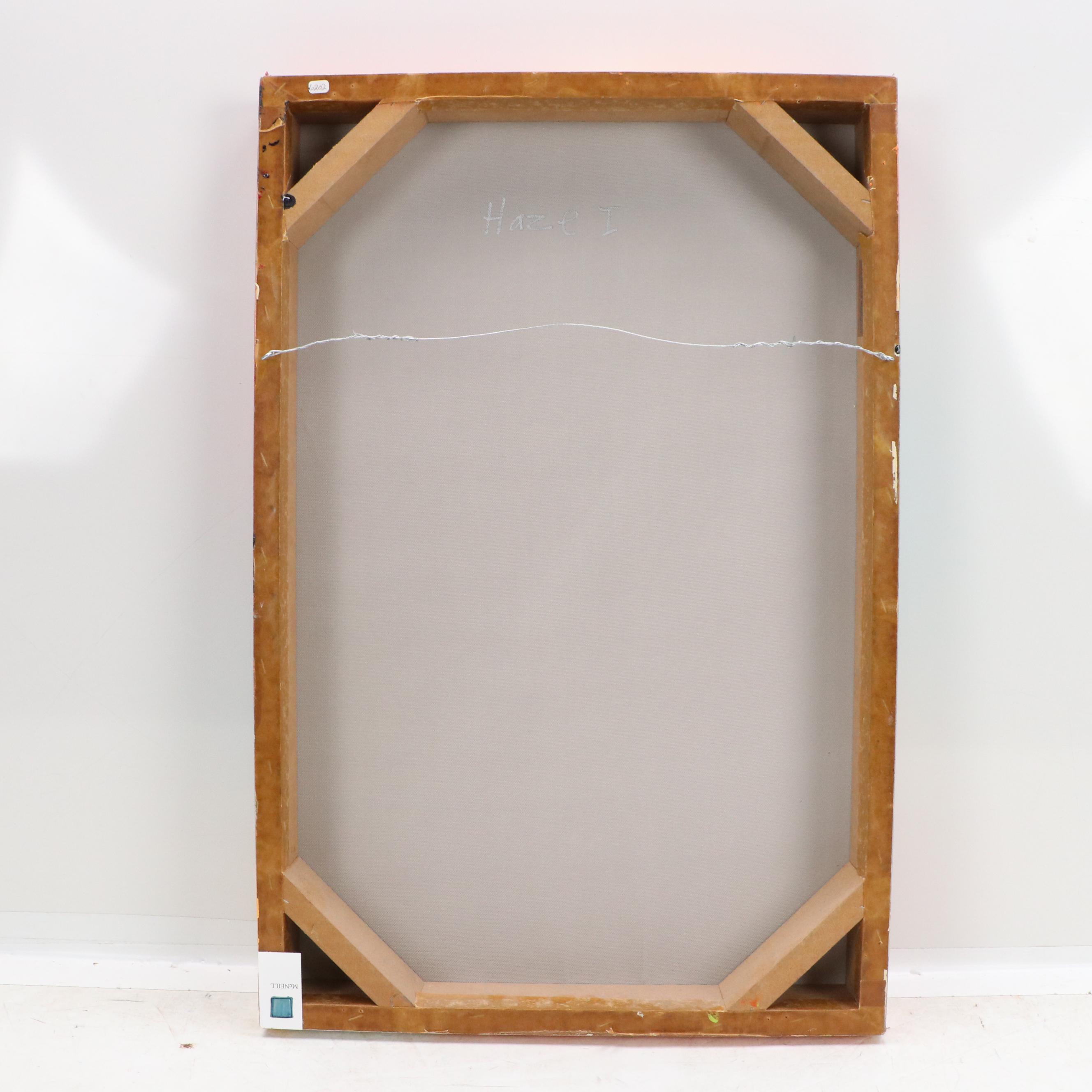 Abstract Acrylic Painting "Haze I," 21st Century