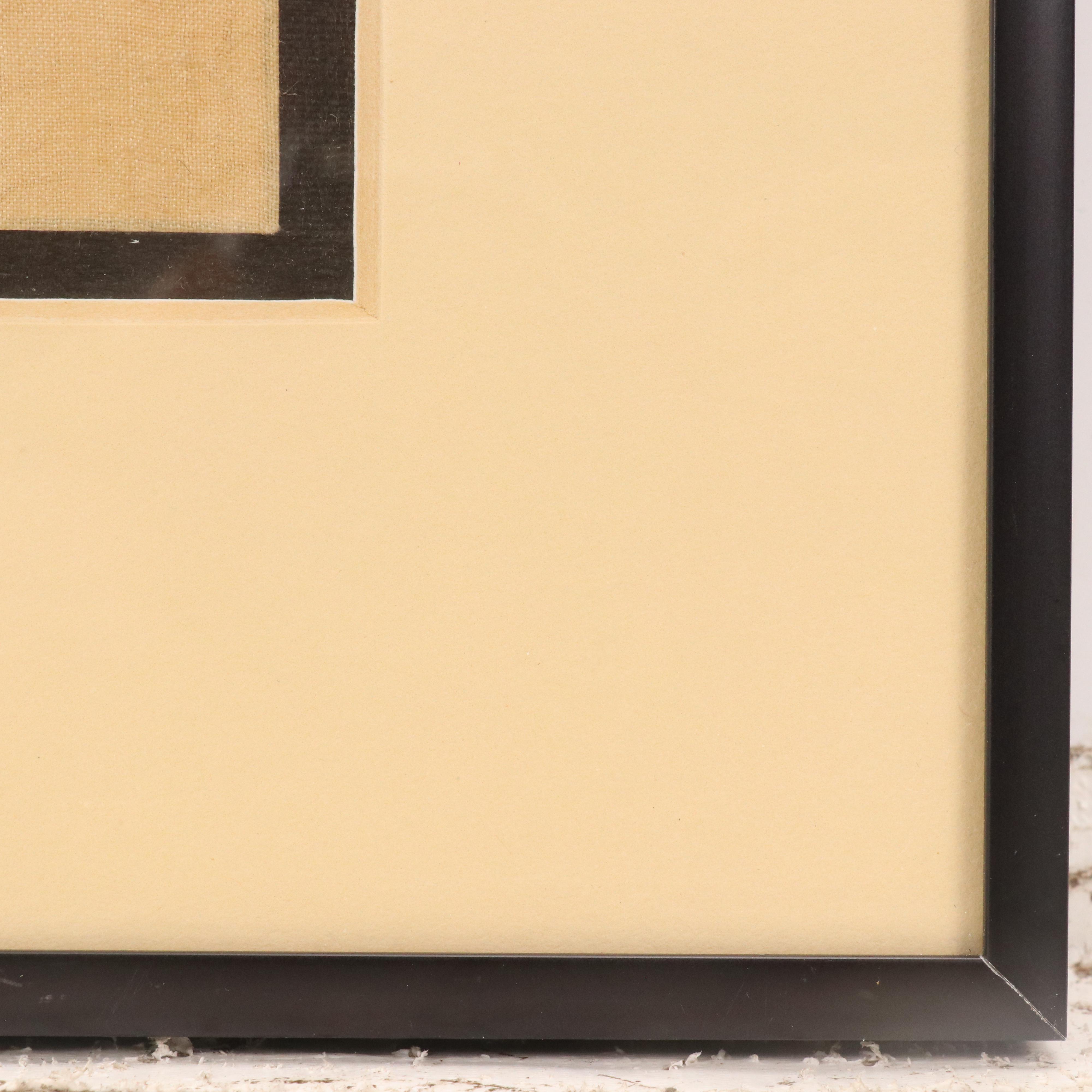 Chinese Watercolor and Ink Painting of Old Man with Boy in Landscape