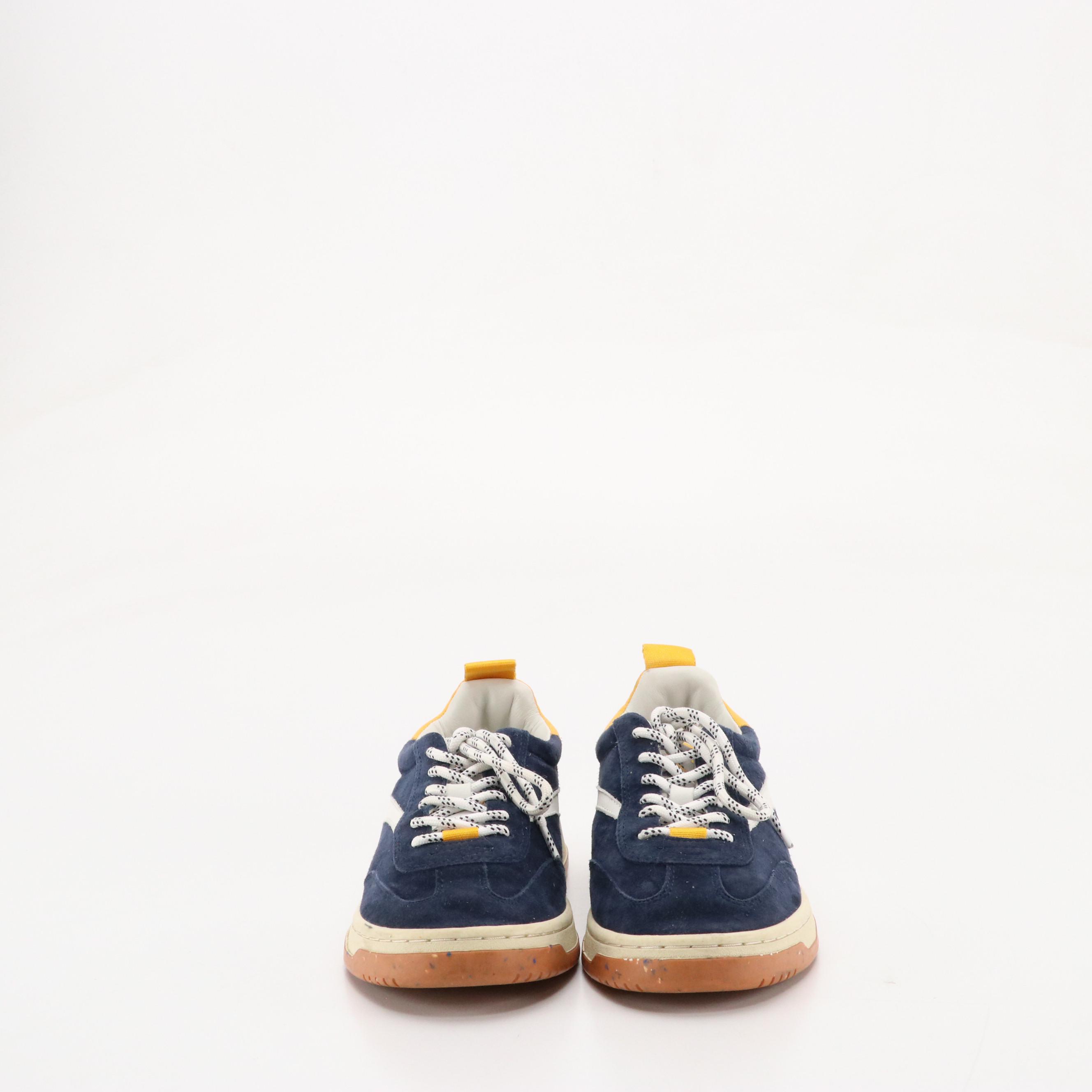Oncept "Panama" Sneakers in Indigo Suede and Yellow Leather Accents
