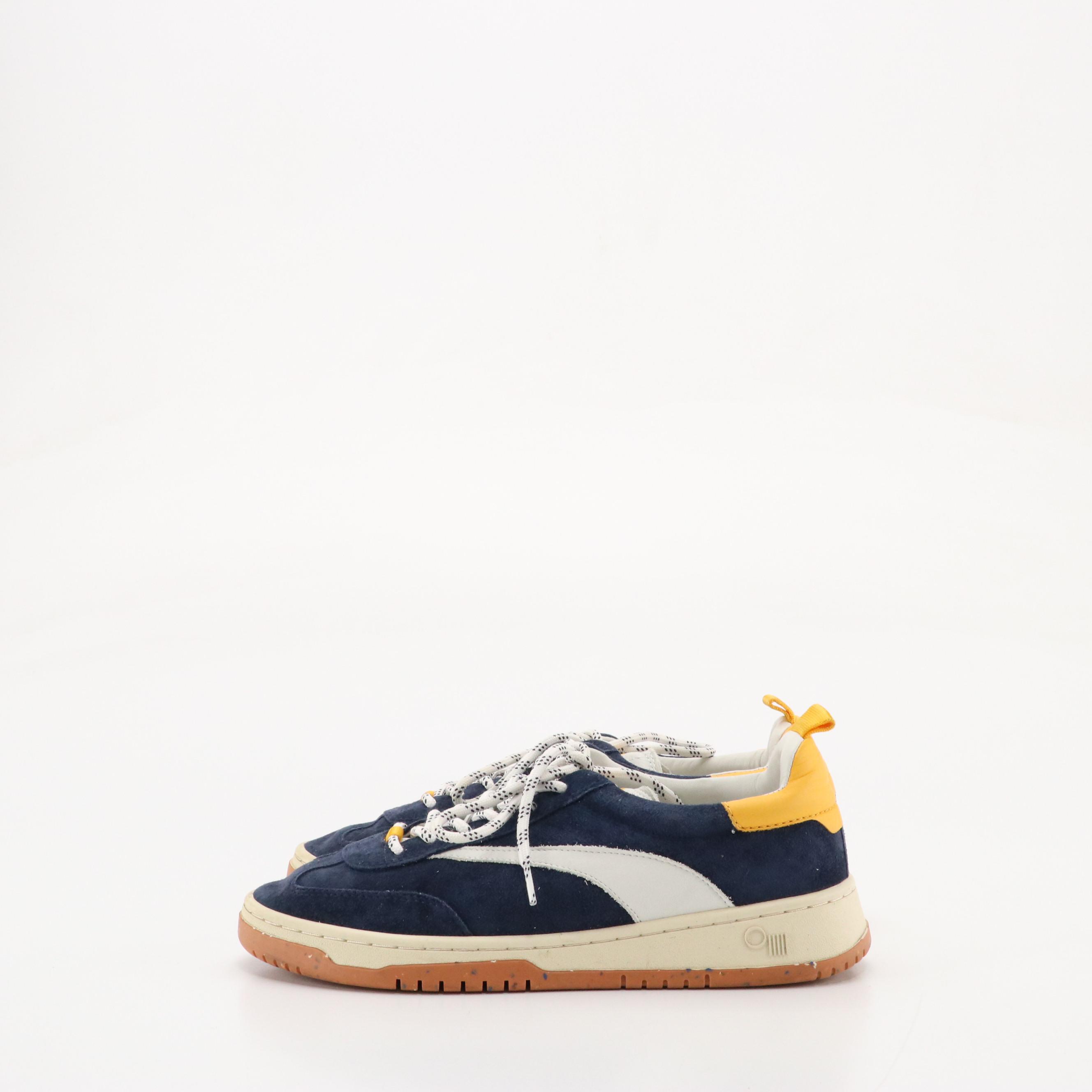 Oncept "Panama" Sneakers in Indigo Suede and Yellow Leather Accents