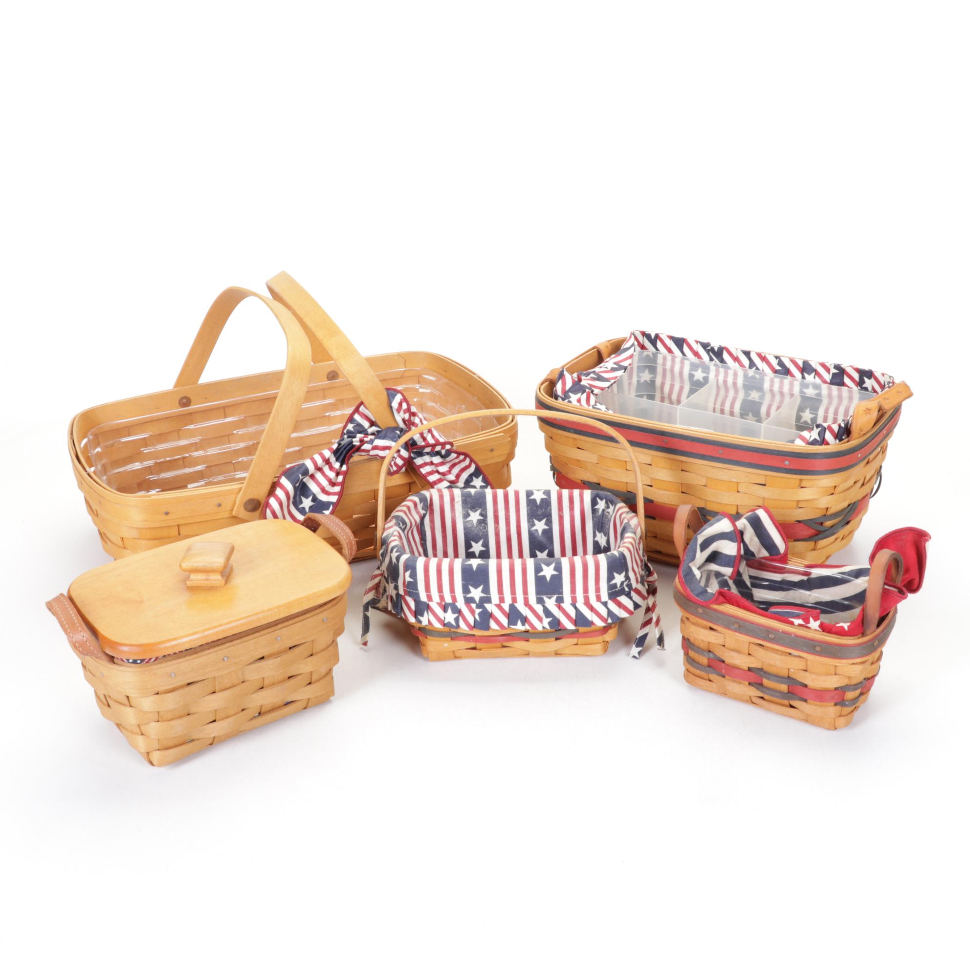 Longaberger "2000 Century Celebration" with Patriotic Handwoven Maple Baskets