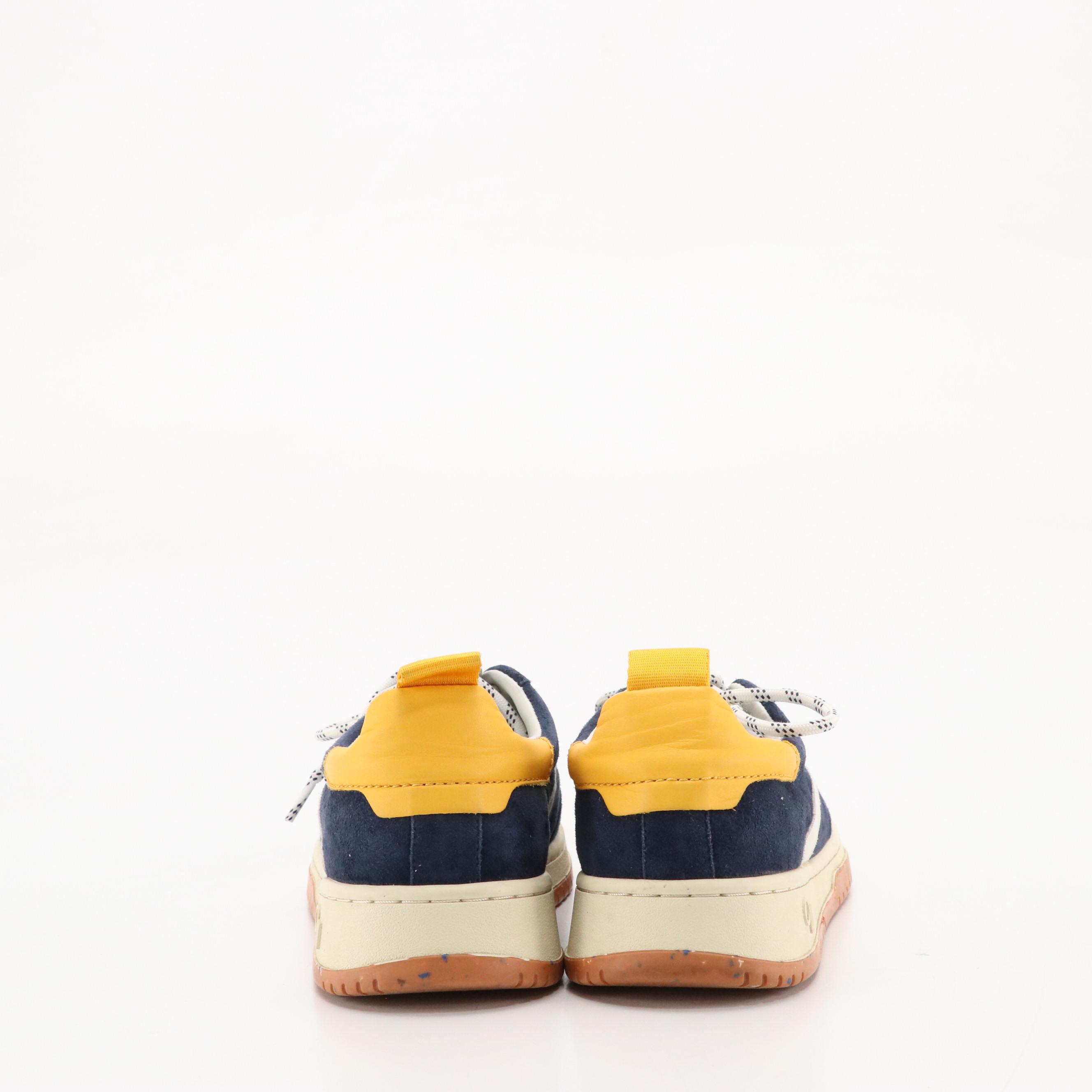 Oncept "Panama" Sneakers in Indigo Suede and Yellow Leather Accents