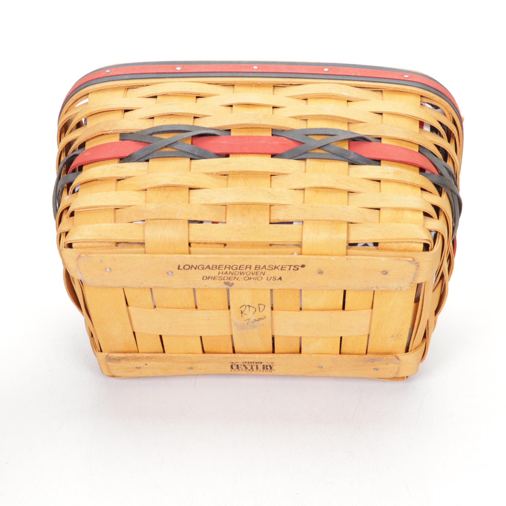 Longaberger "2000 Century Celebration" with Patriotic Handwoven Maple Baskets
