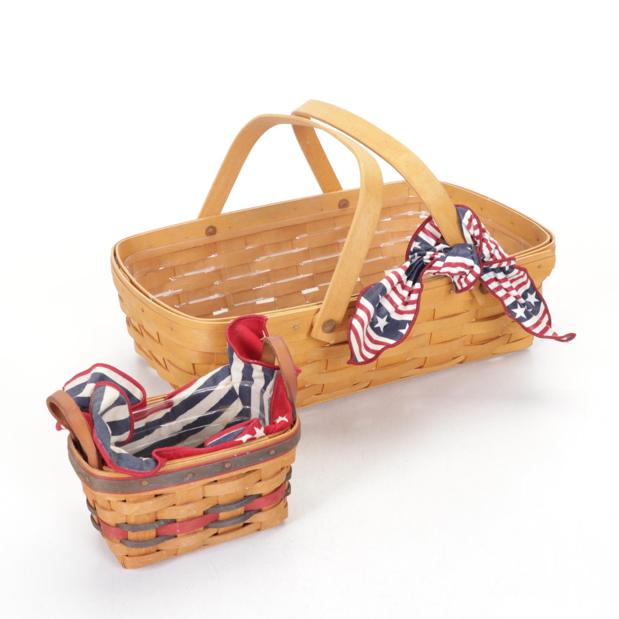 Longaberger "2000 Century Celebration" with Patriotic Handwoven Maple Baskets