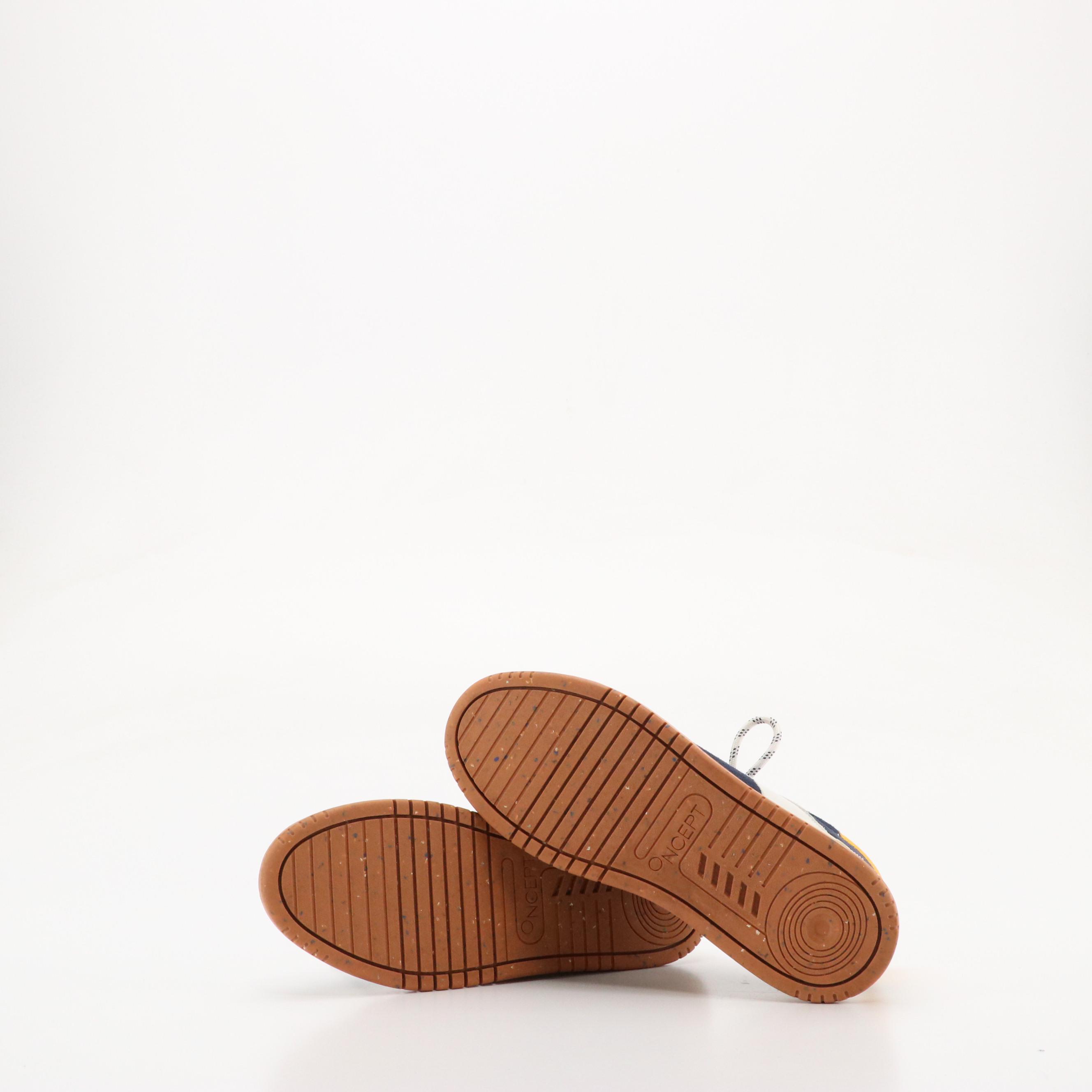 Oncept "Panama" Sneakers in Indigo Suede and Yellow Leather Accents