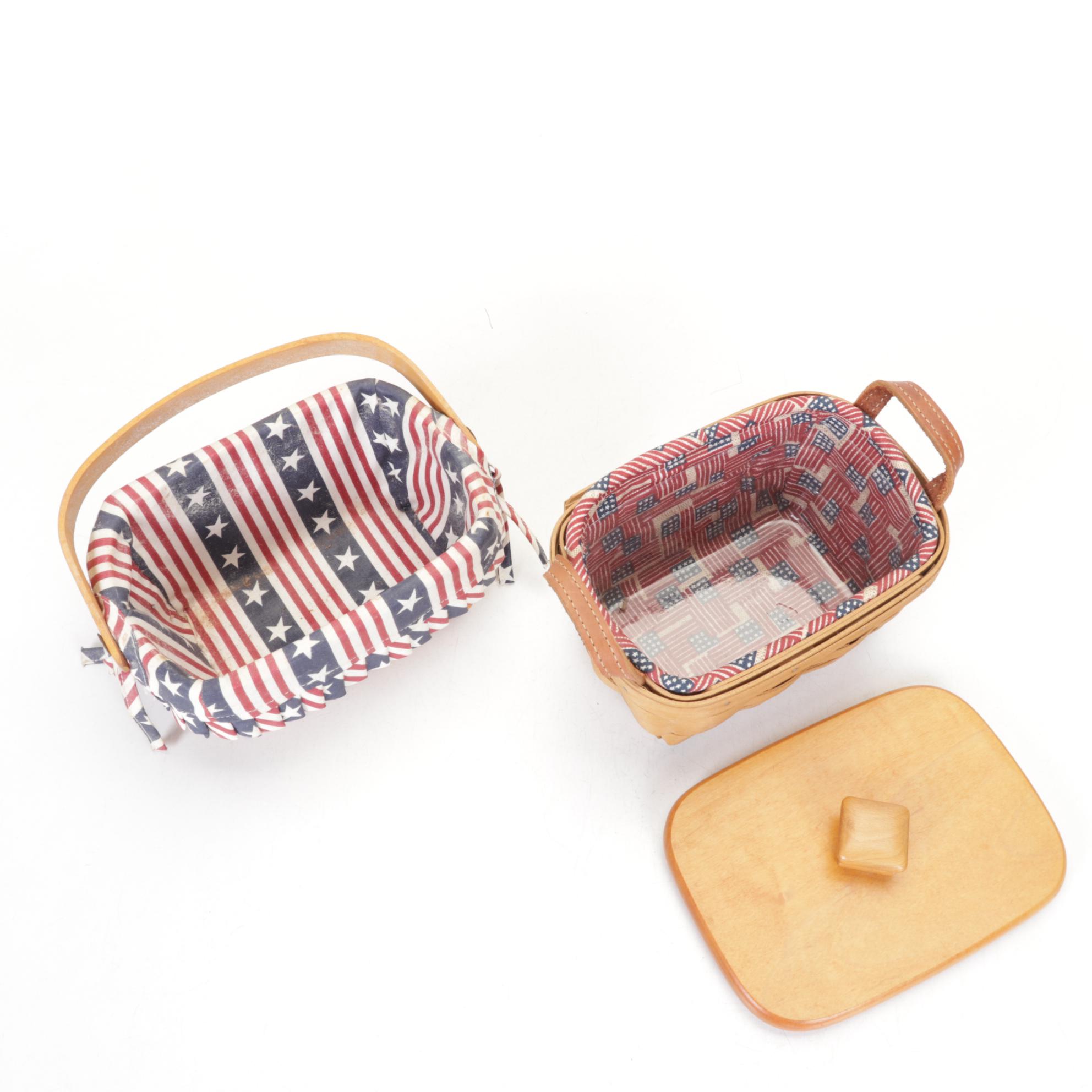 Longaberger "2000 Century Celebration" with Patriotic Handwoven Maple Baskets