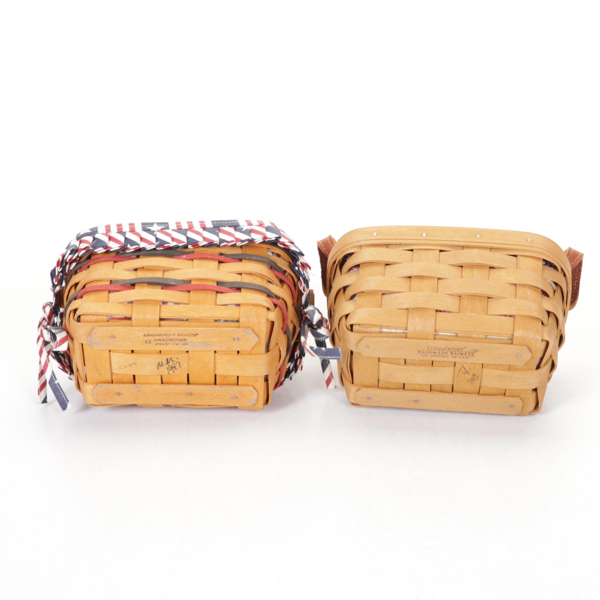 Longaberger "2000 Century Celebration" with Patriotic Handwoven Maple Baskets
