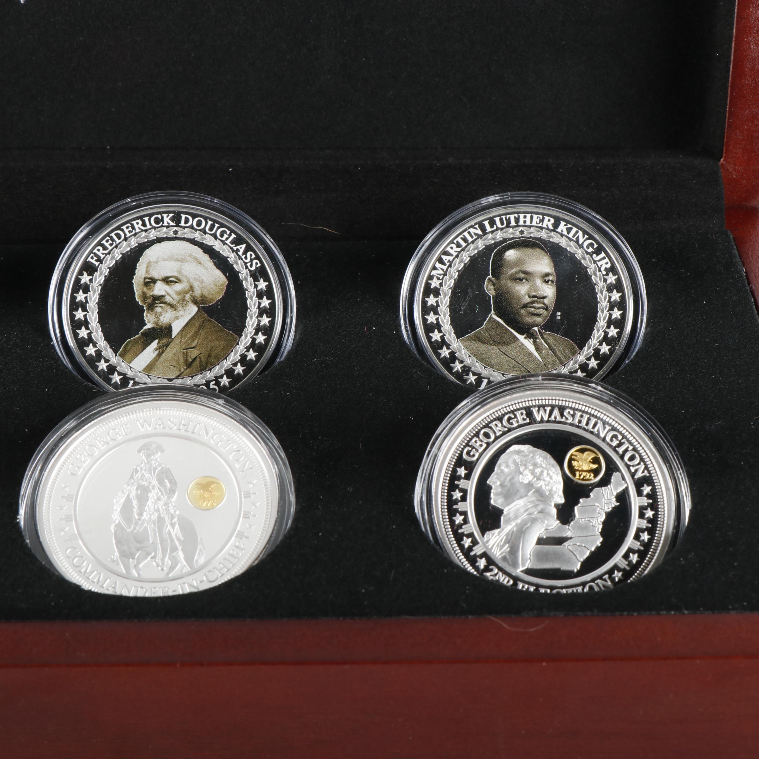 Three Bradford Exchange Silver Plated Coin Sets
