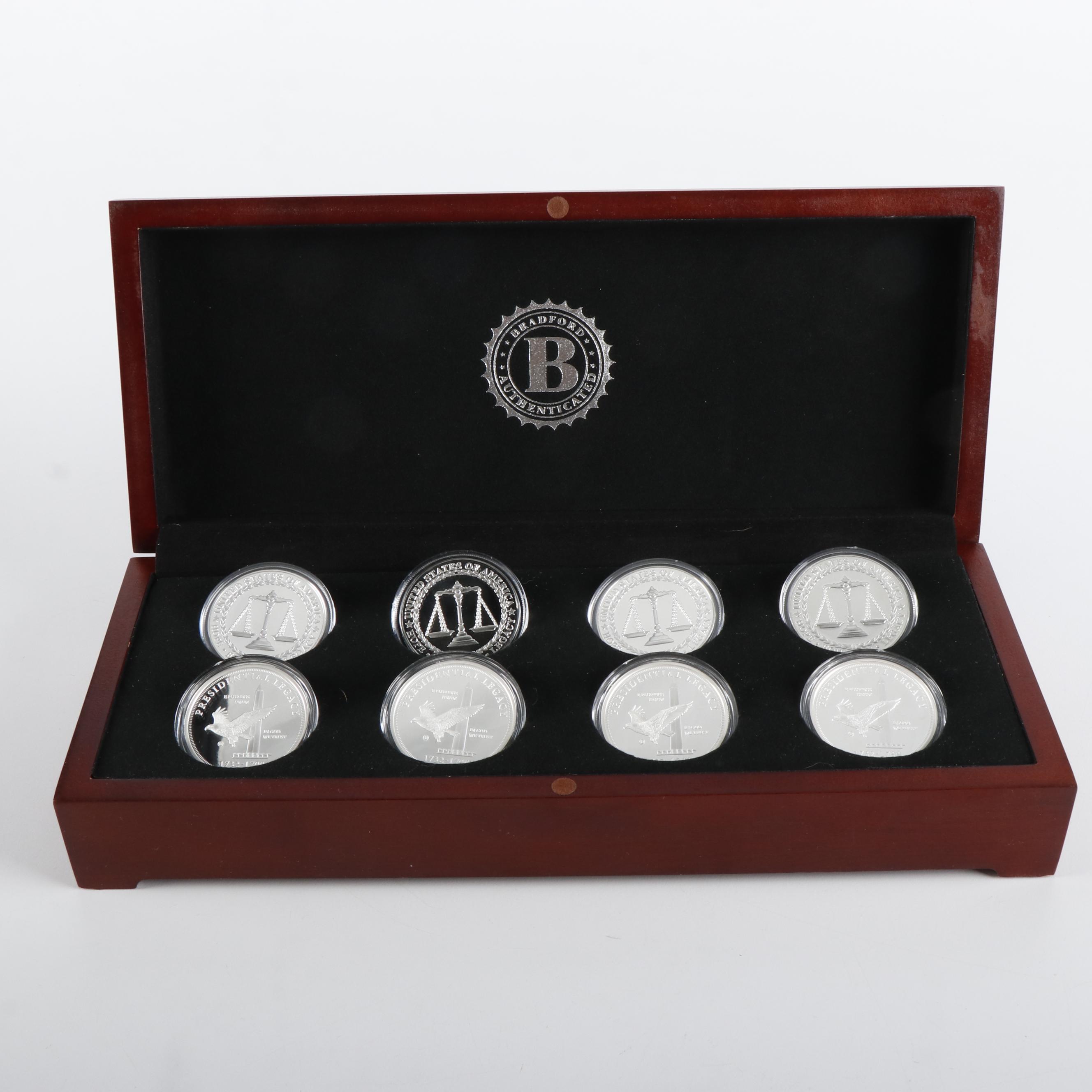 Three Bradford Exchange Silver Plated Coin Sets