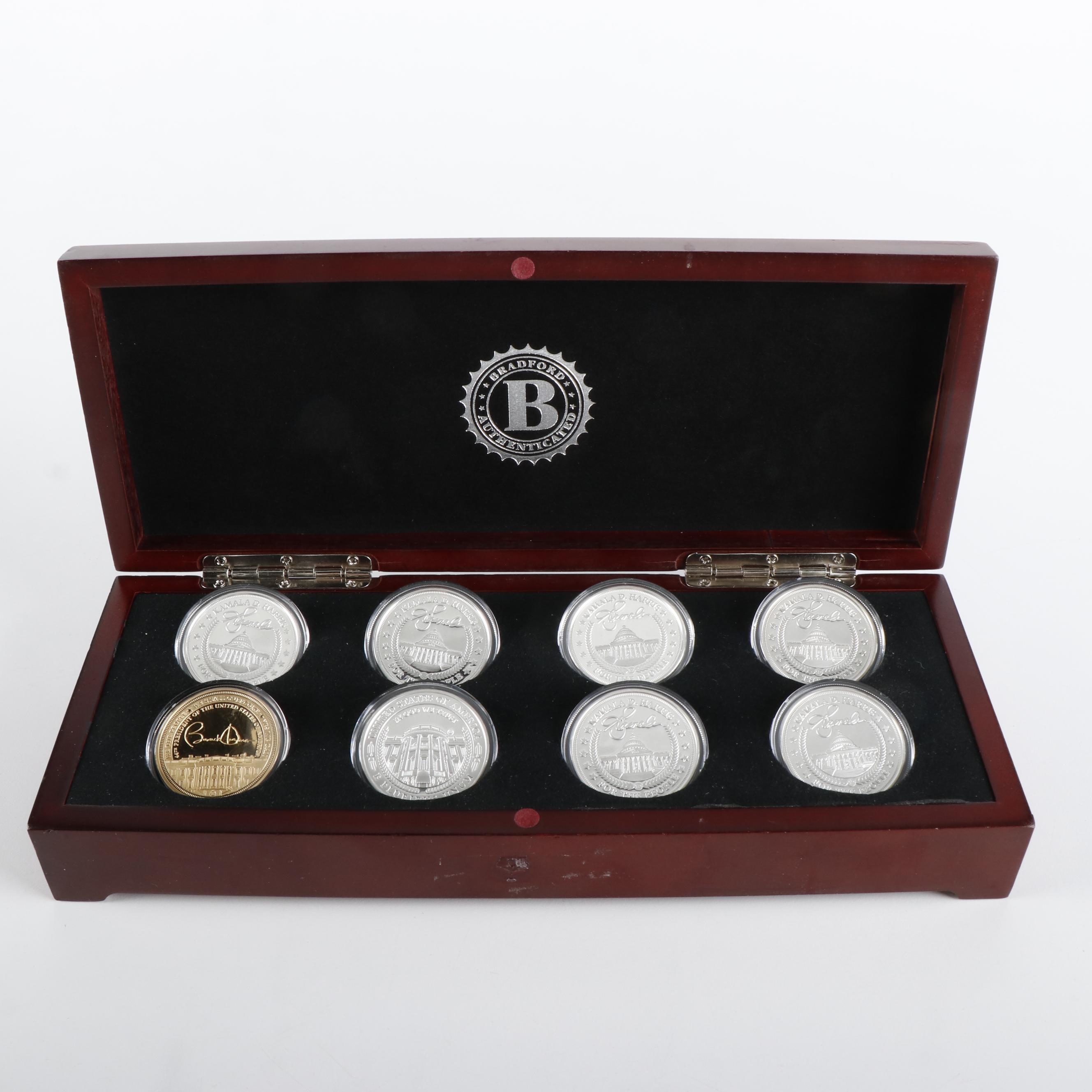 Three Bradford Exchange Silver Plated Coin Sets