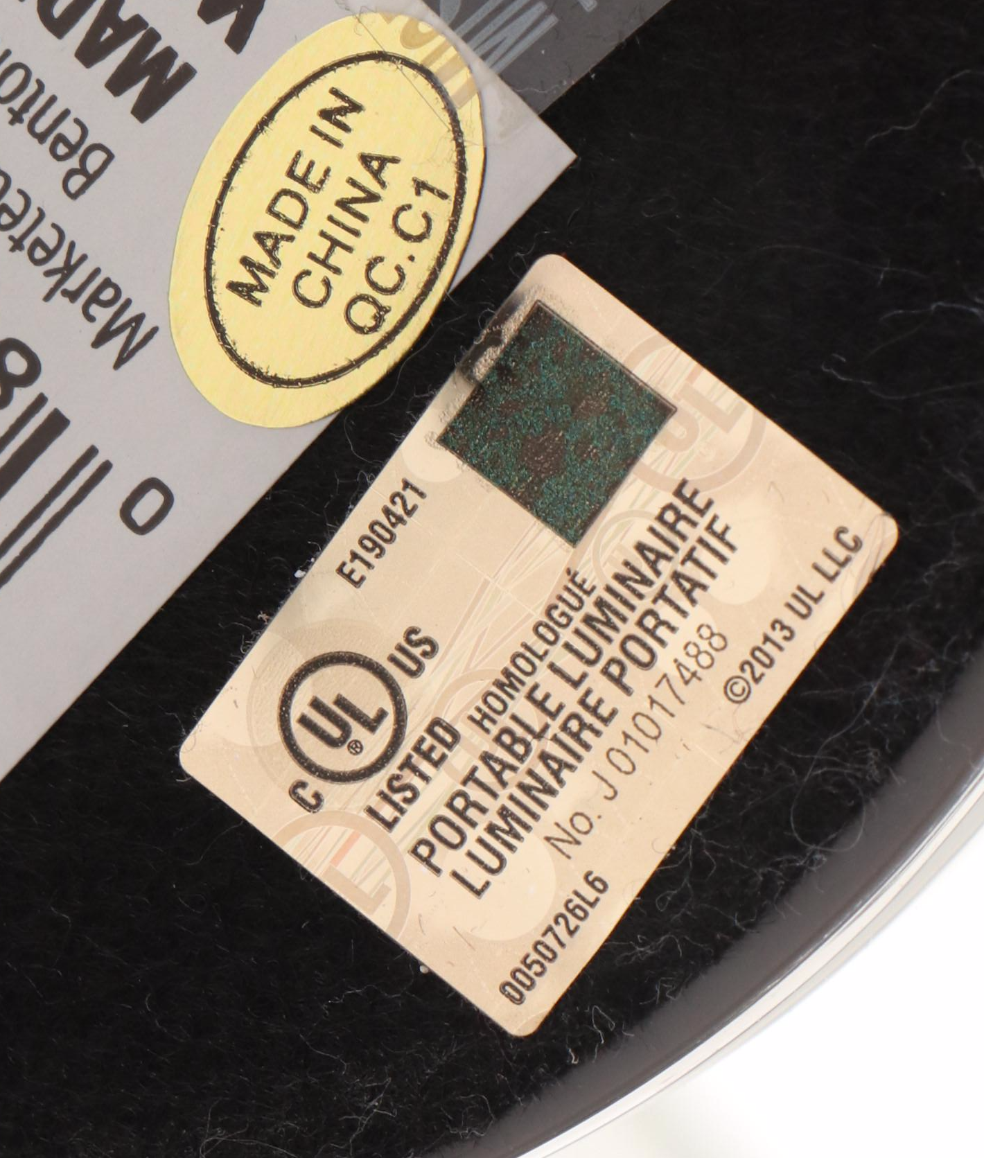 Contemporary Gray Chevron Table Lamp