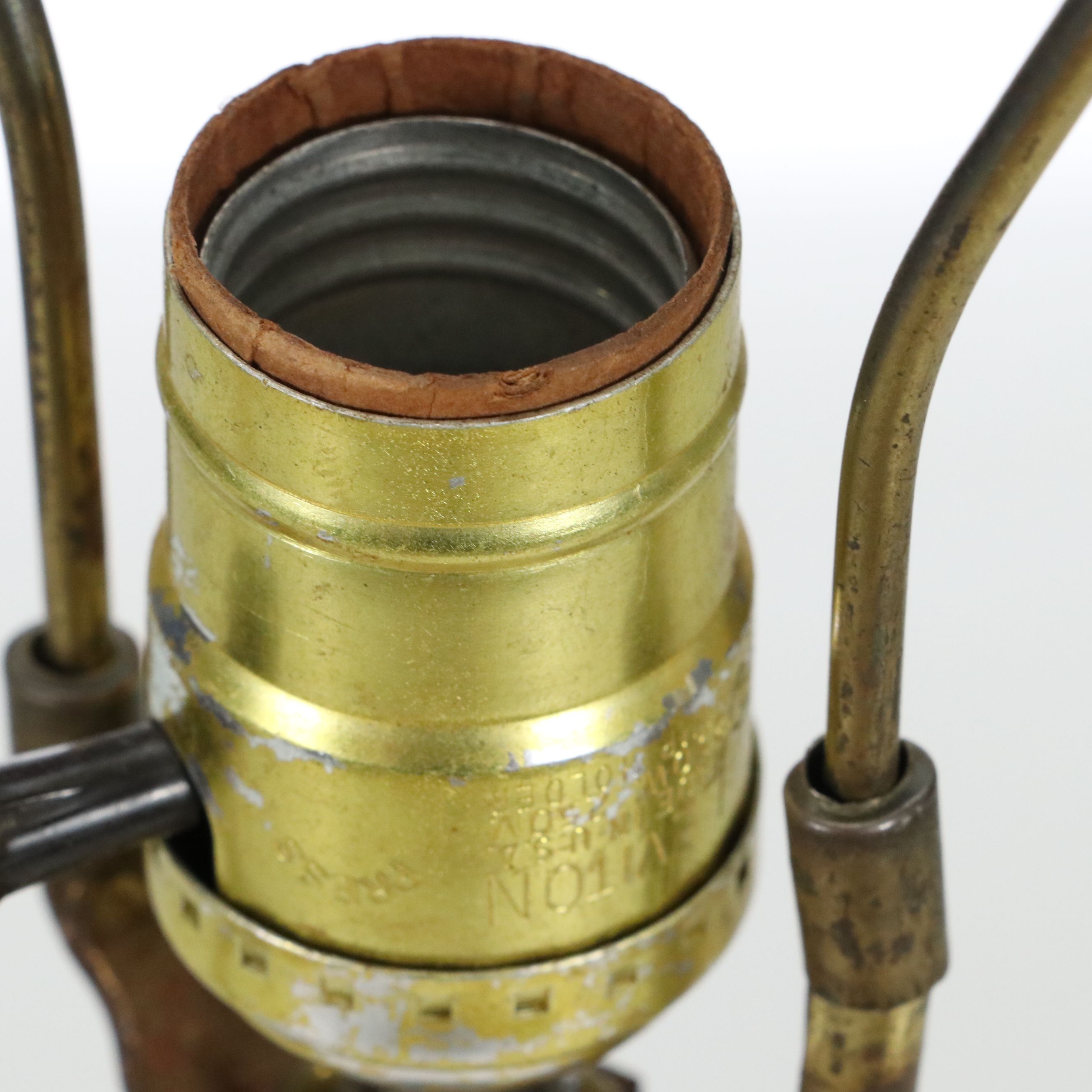 Falkenstein Style Iridescent Amber Glass with Other Pillar Table Lamp