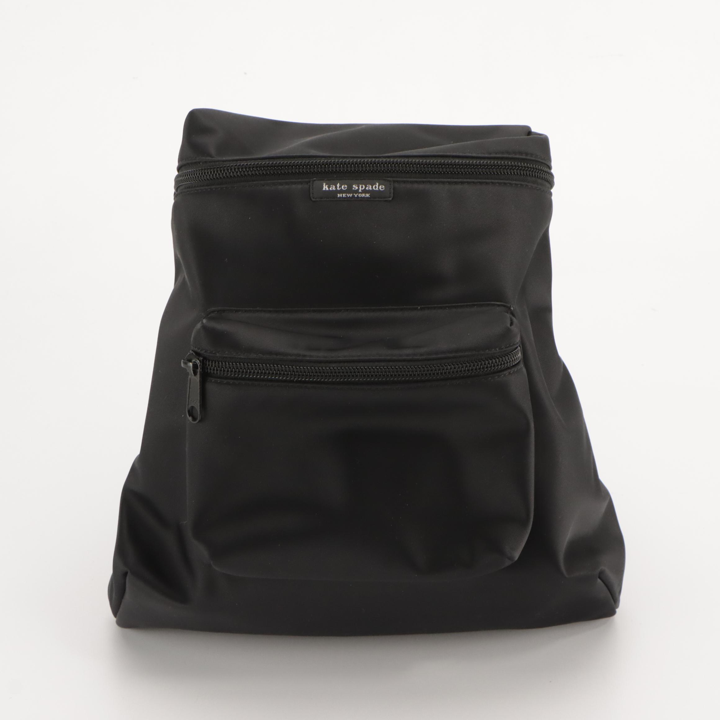 Kate Spade Nylon Mini Backpack & Printed Leather Card Holder, Cole Haan Wallet