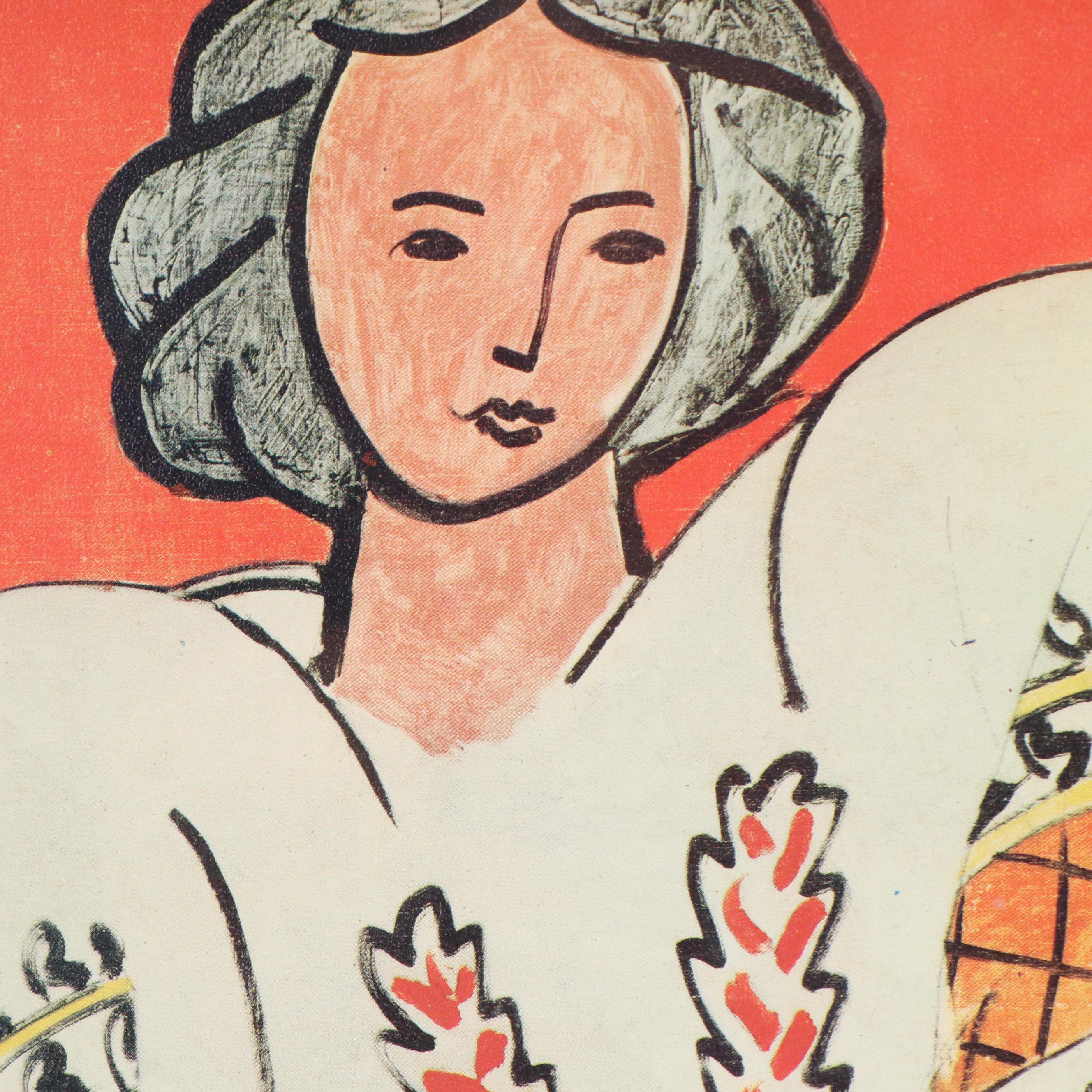 Henri Matisse Serigraph of the Painting "The Romanian Blouse," Mid-20th Century