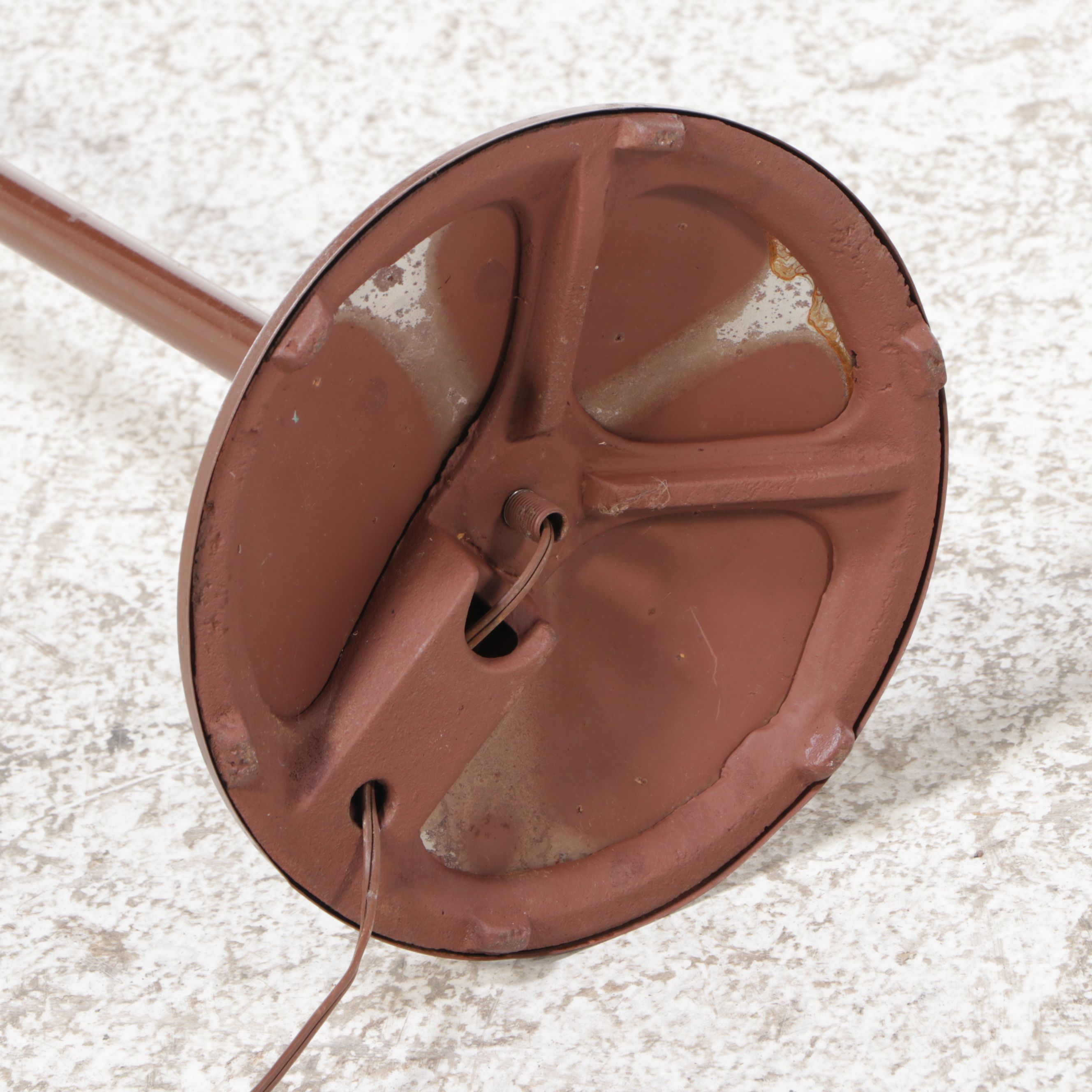 MCM Gerald Thurston Style Chocolate Brown Atomic Triple Cone Floor Lamp, 1950s