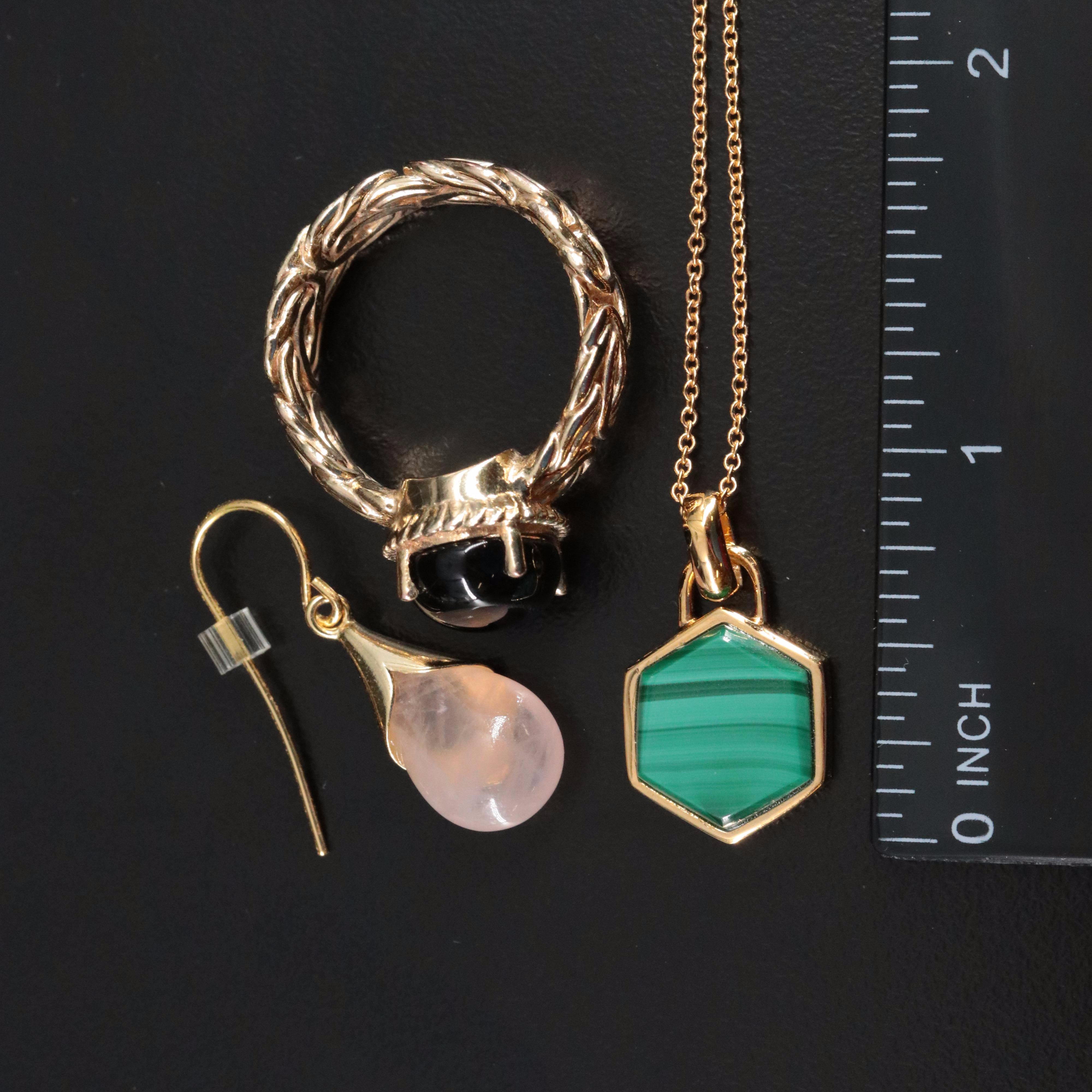 Sterling Gold-Tone Gemstone Jewelry Collection