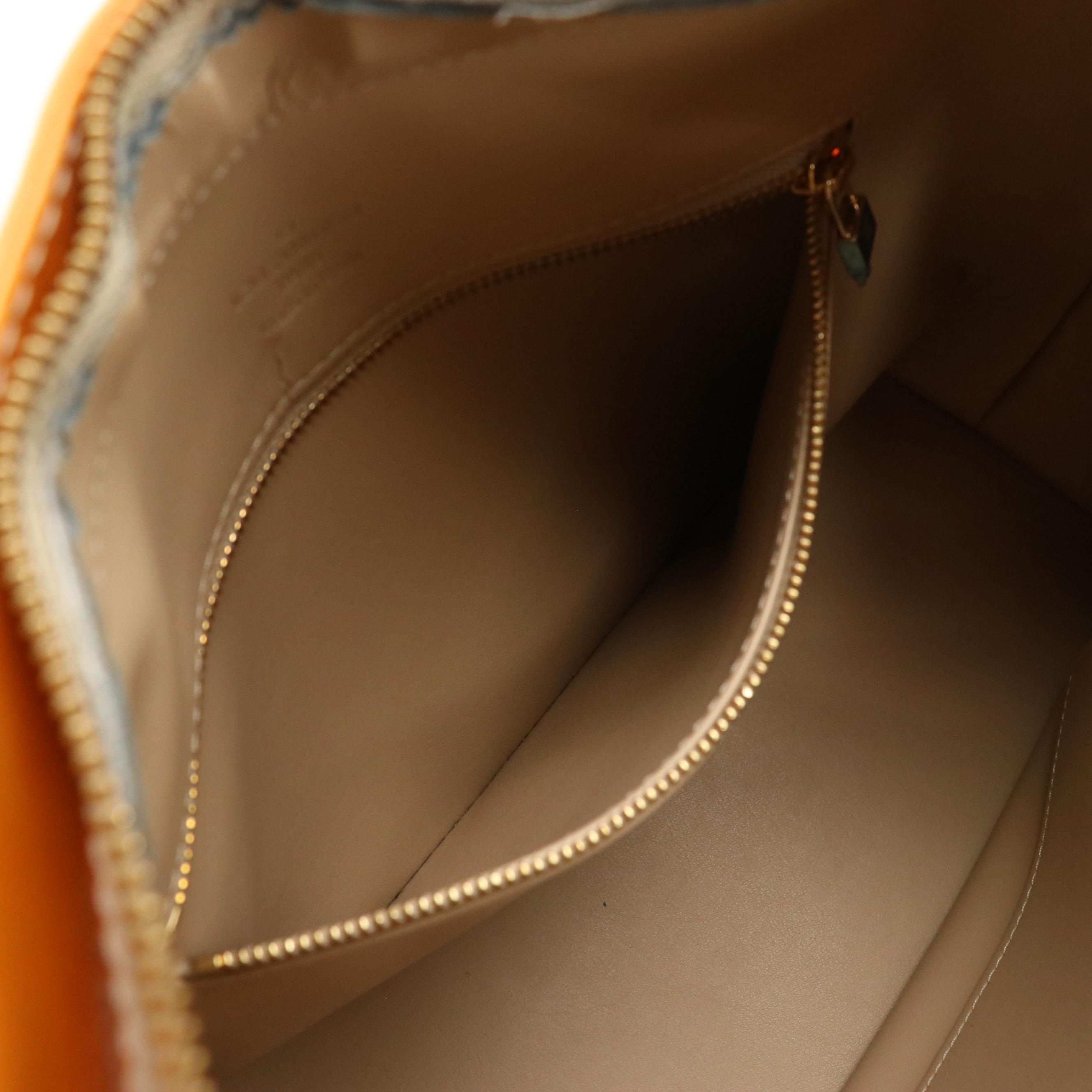 Louis Vuitton Houston Shoulder Bag in Yellow Monogram Vernis Leather