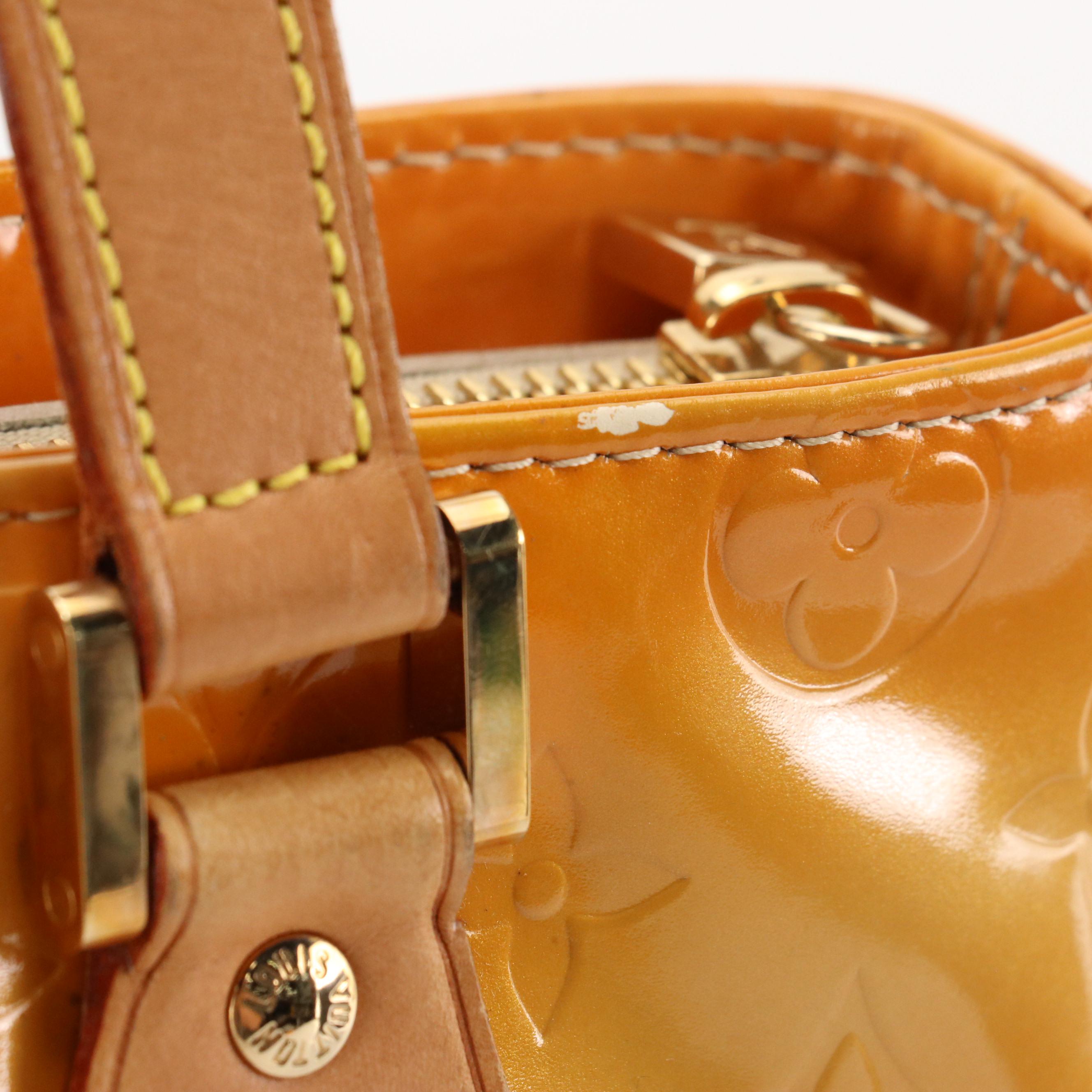 Louis Vuitton Houston Shoulder Bag in Yellow Monogram Vernis Leather