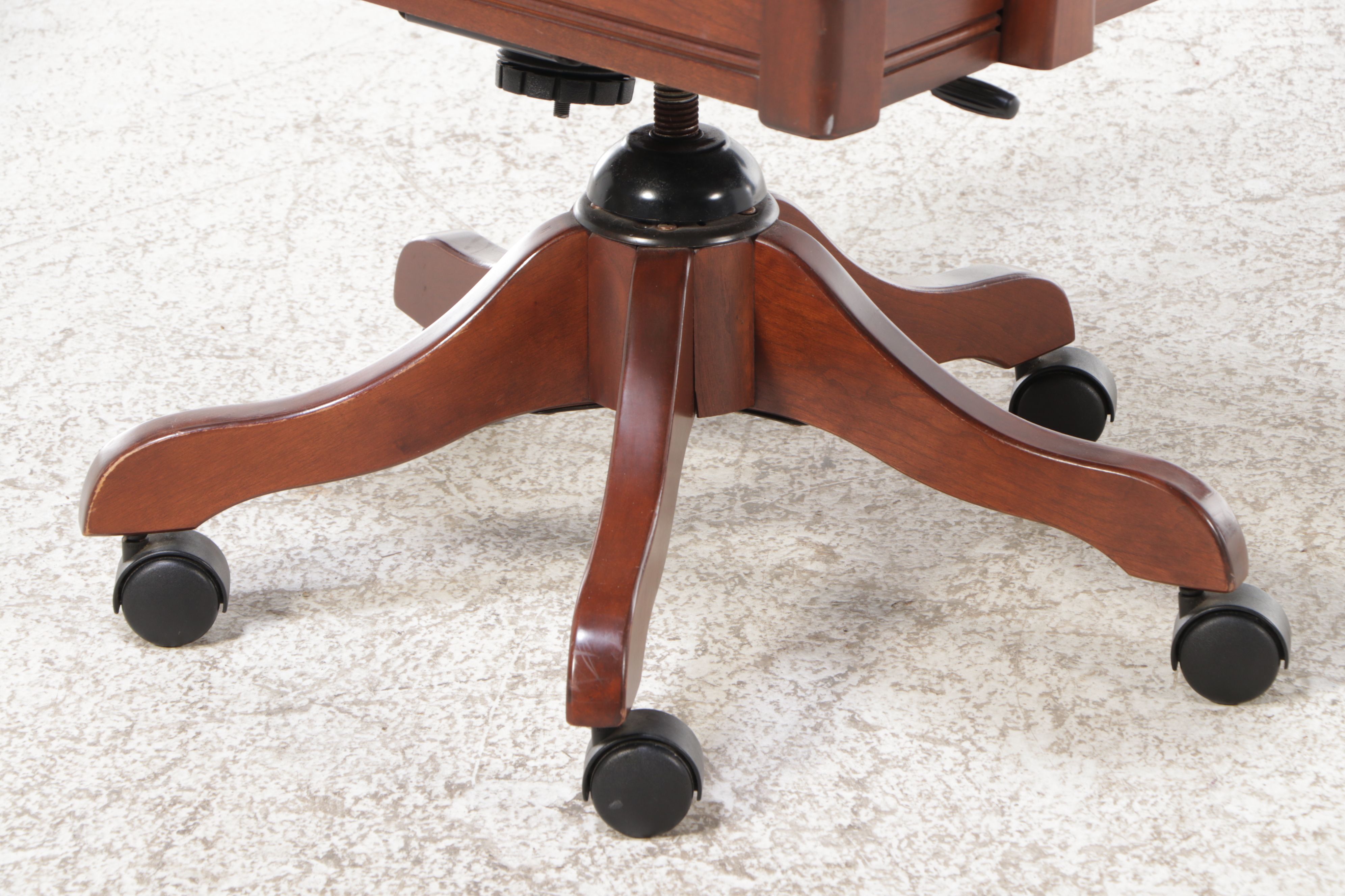 Craftsman Style Wooden Rolling Office Chair