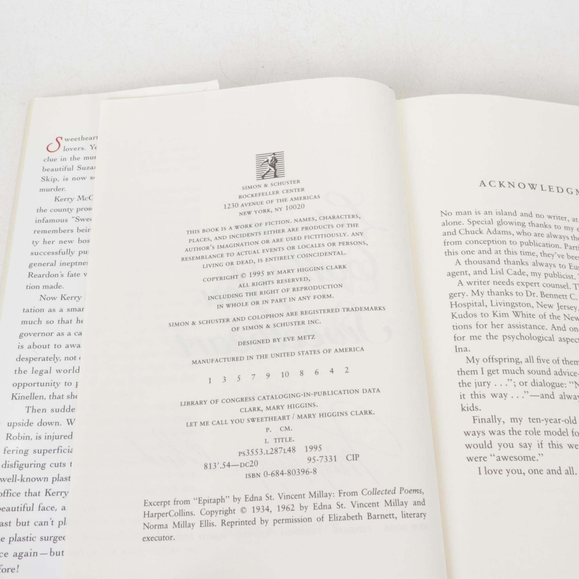 Signed First Edition "Remember Me" and More Books by Mary Higgins Clark