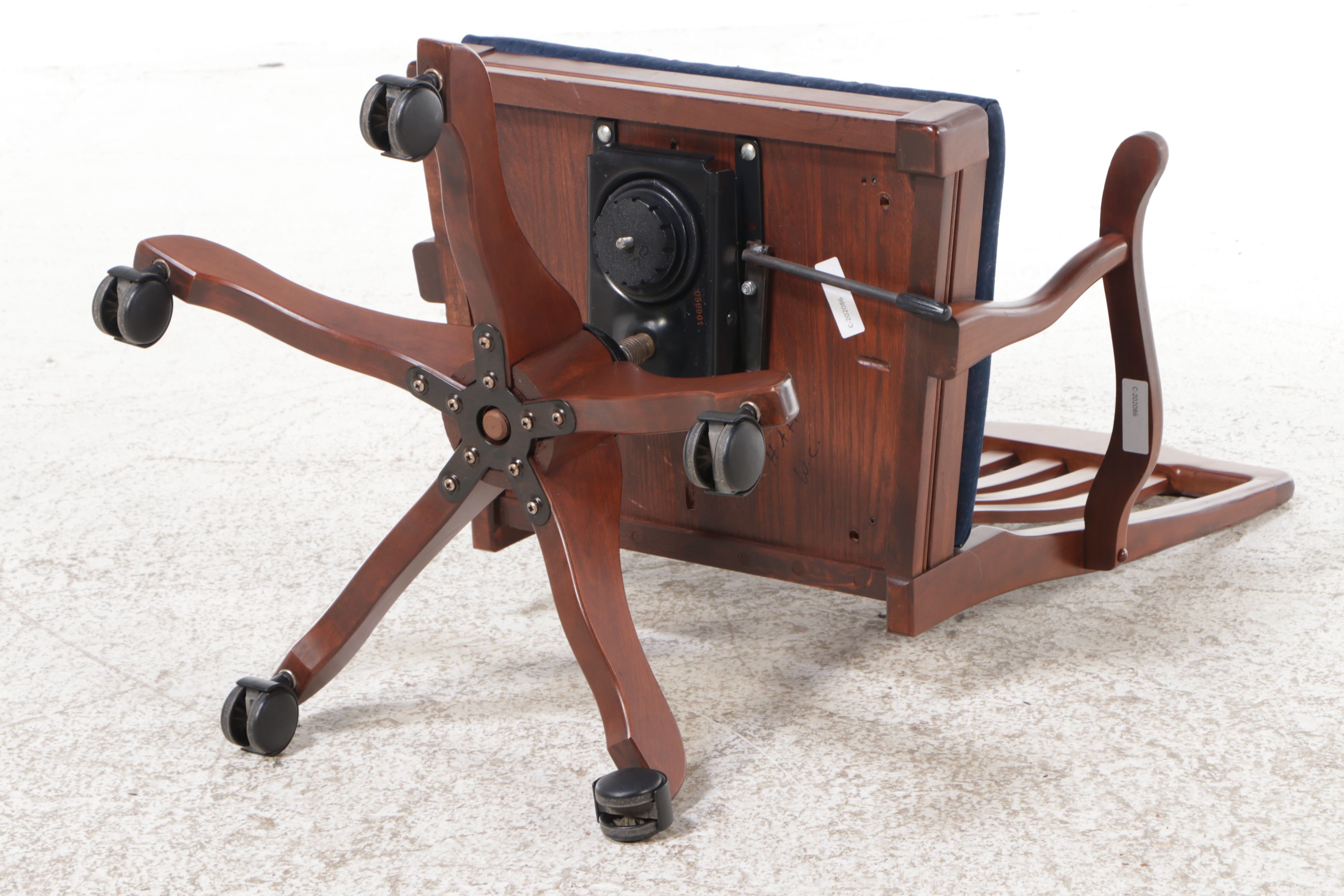Craftsman Style Wooden Rolling Office Chair