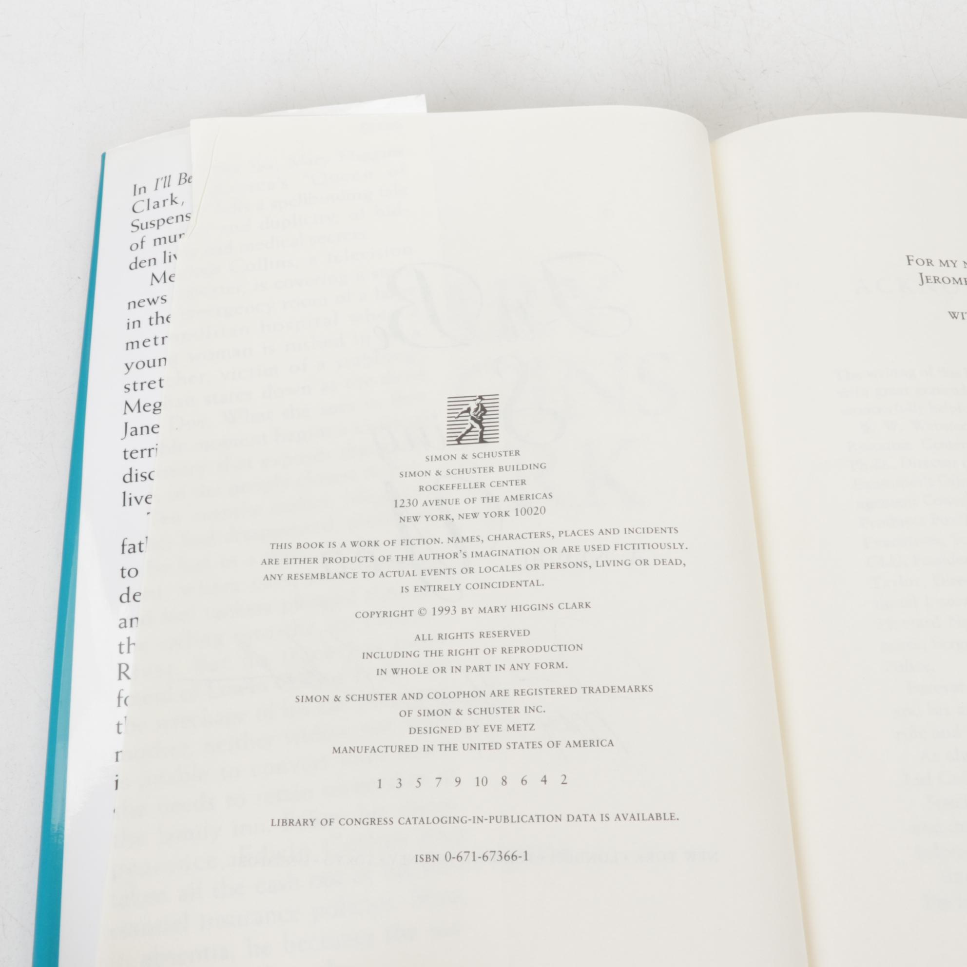 Signed First Edition "Remember Me" and More Books by Mary Higgins Clark