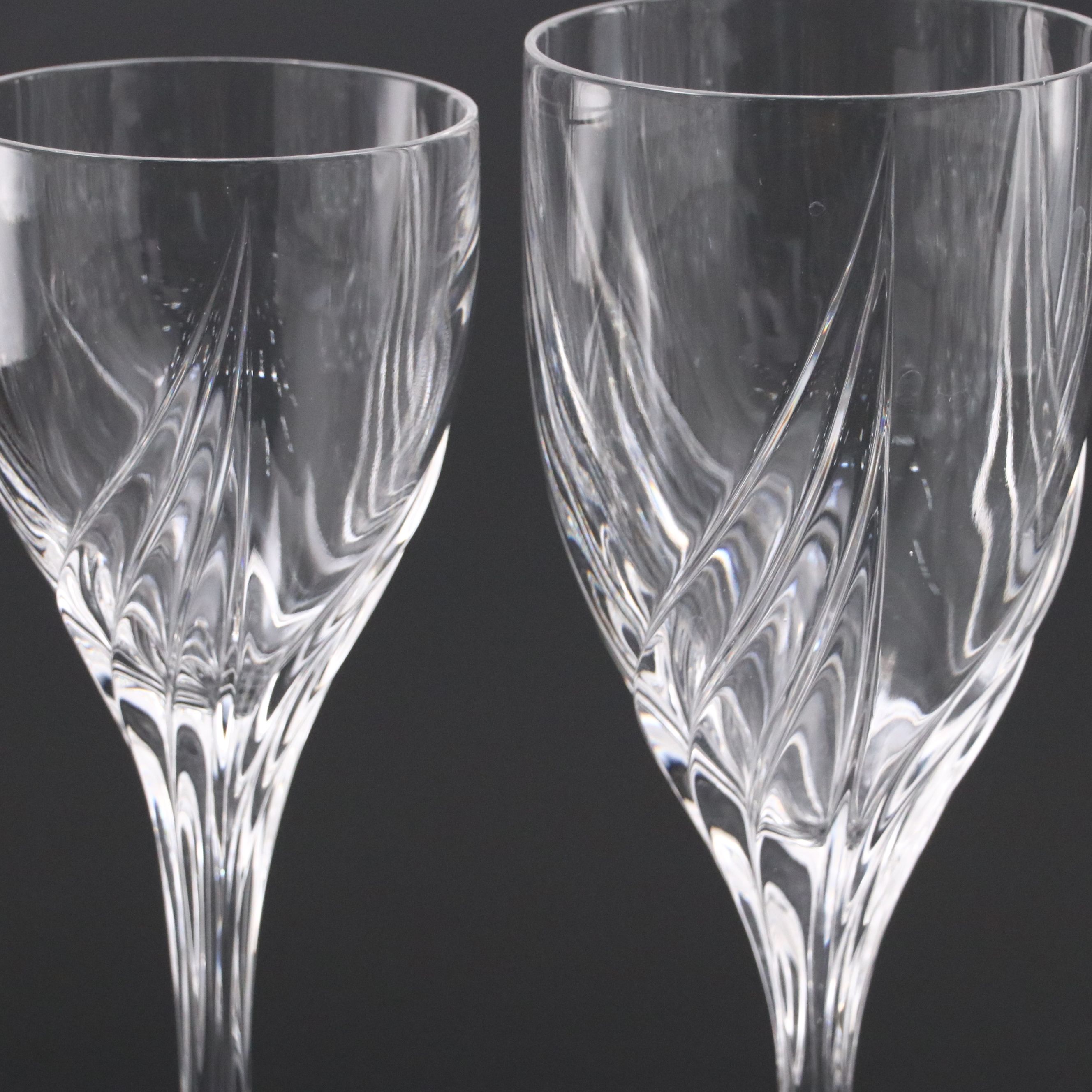 Lenox "Debut" Crystal Champagne Flutes, Wine Glasses, and Iced Tea Glasses