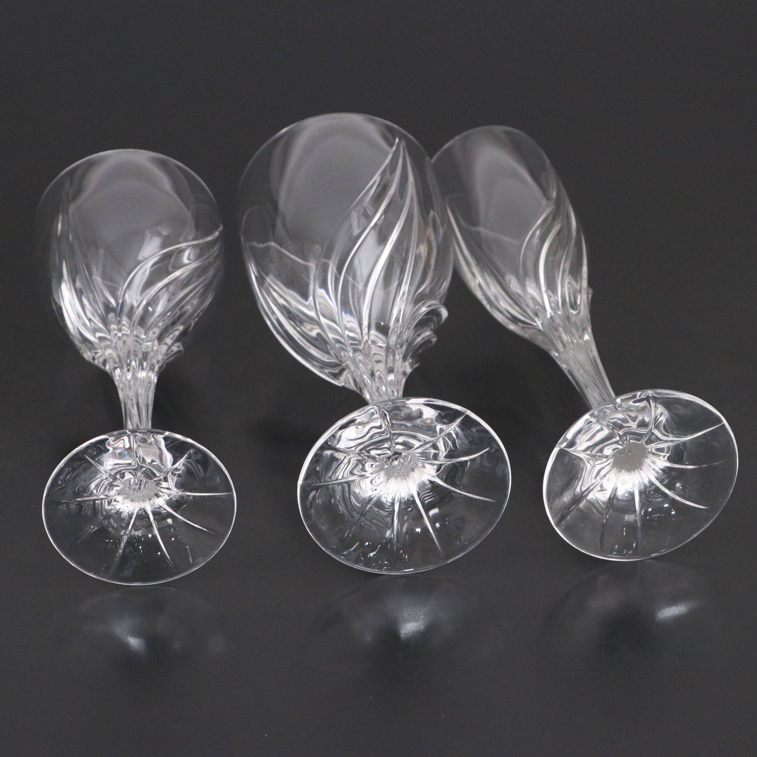 Lenox "Debut" Crystal Champagne Flutes, Wine Glasses, and Iced Tea Glasses