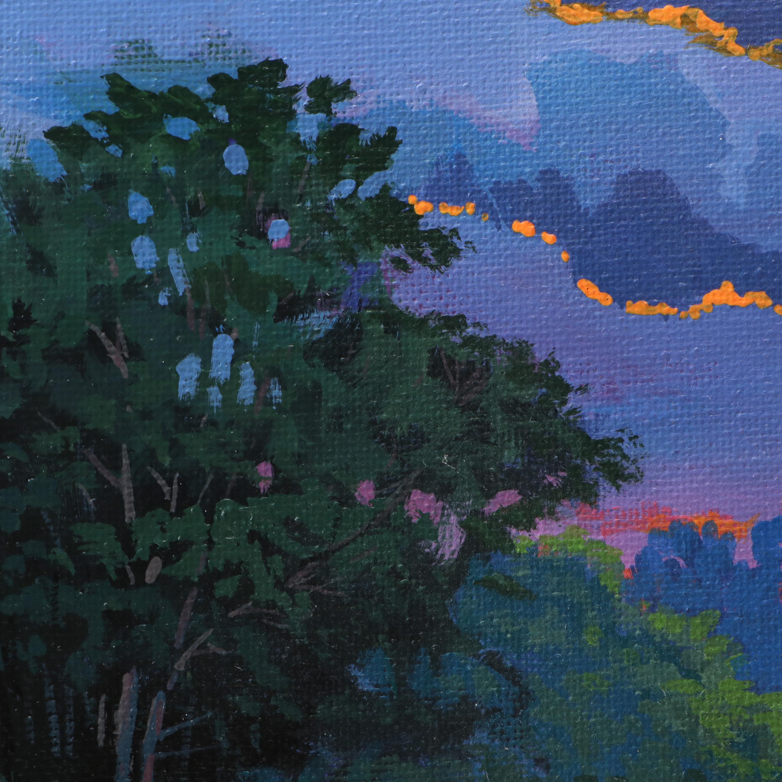 Doug "Bumo" Johnpeer Sunset Landscape Oil Painting, 2025