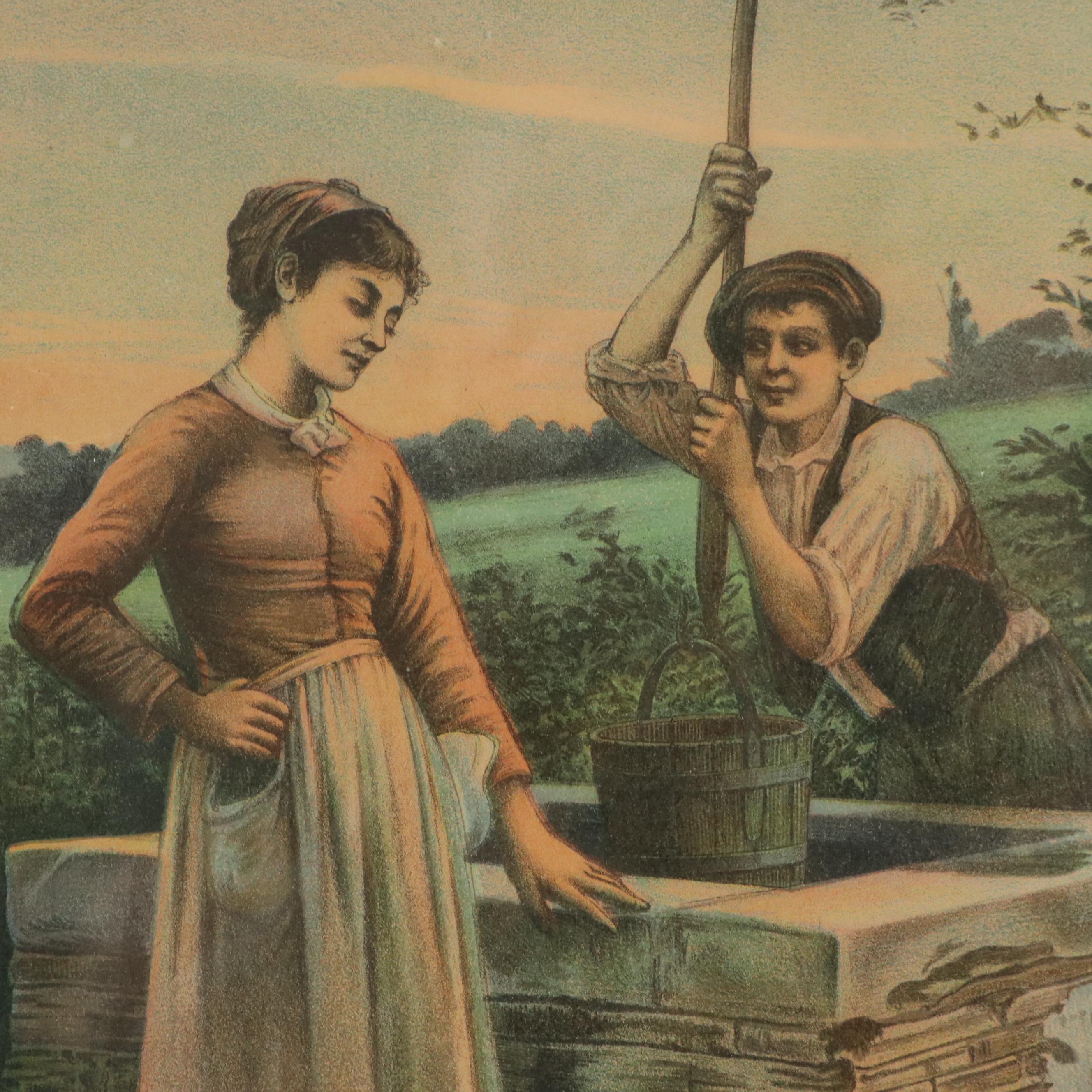 James Lee Lithograph "Makin' Love," Circa 1900