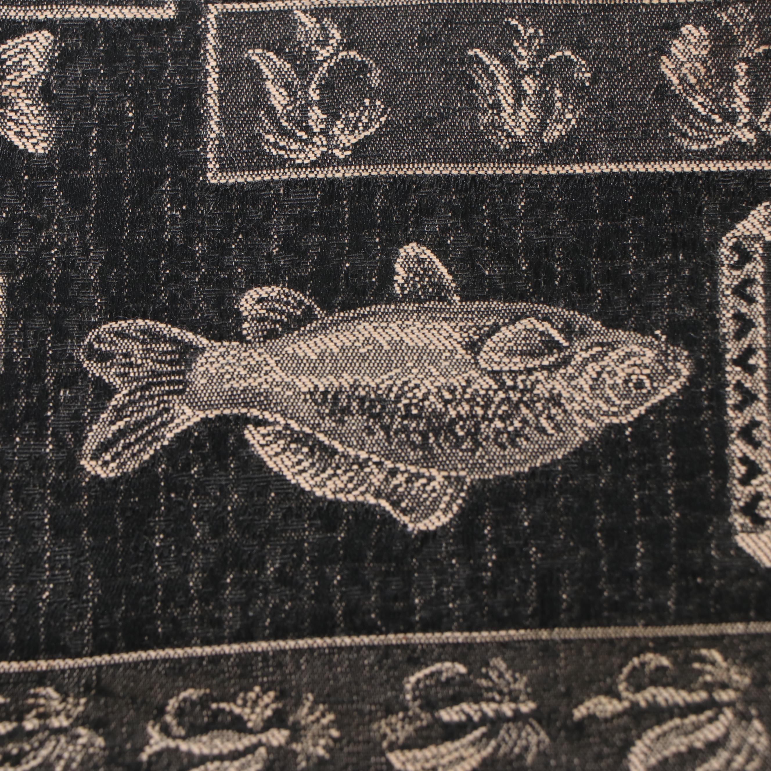 Louis XV Style Fish Upholstered Footstool