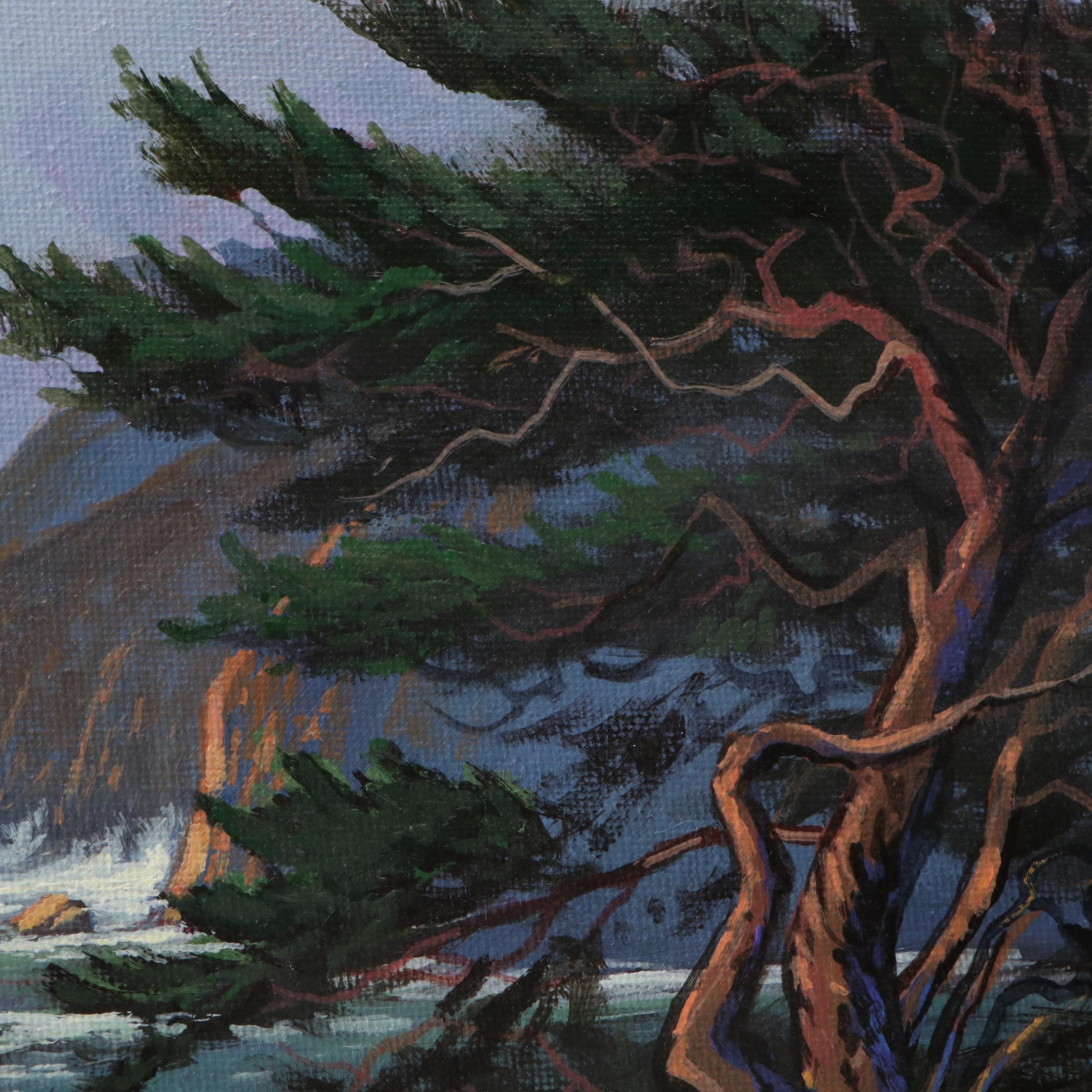 Doug "Bumo" Johnpeer Coastal Landscape Oil Painting, 2025