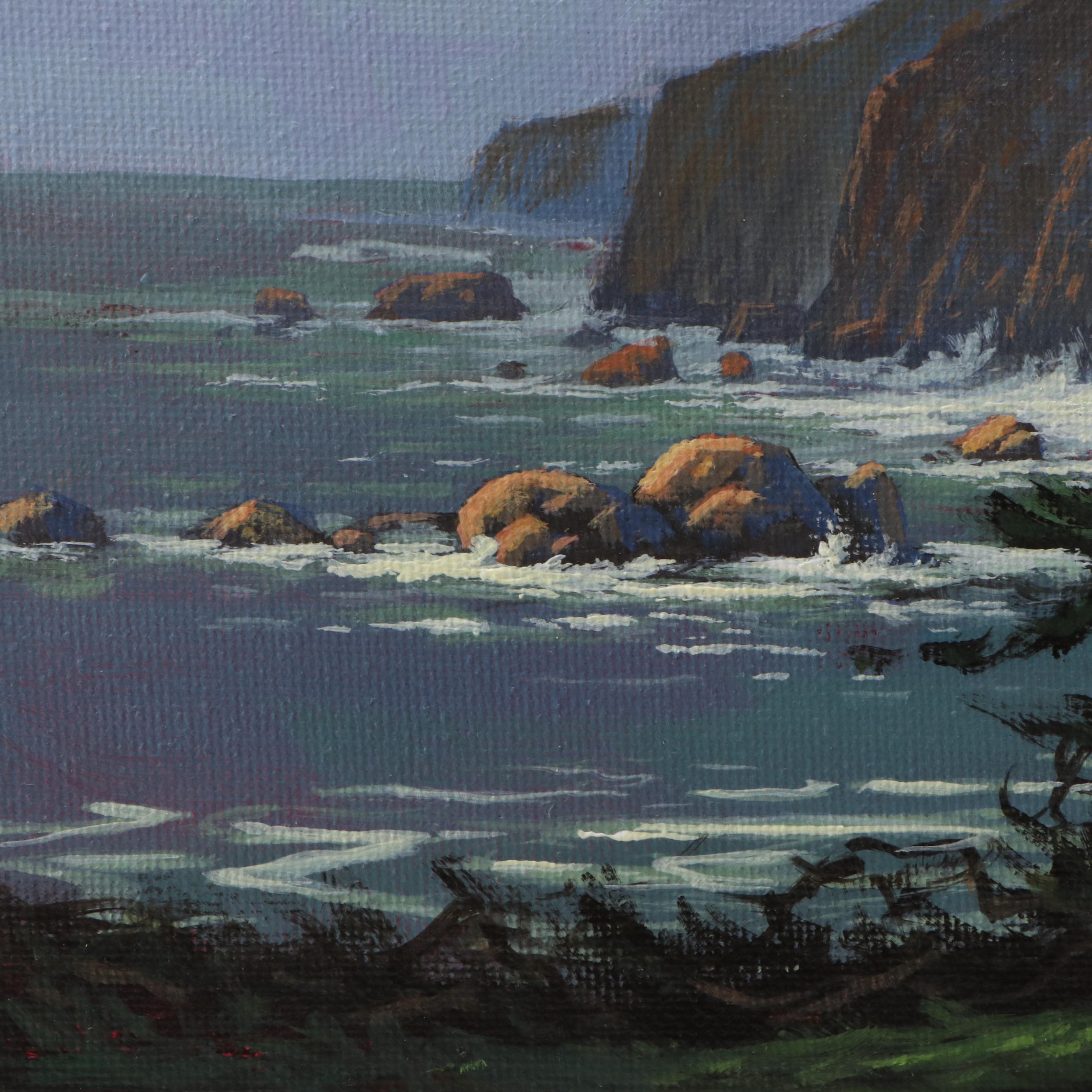 Doug "Bumo" Johnpeer Coastal Landscape Oil Painting, 2025