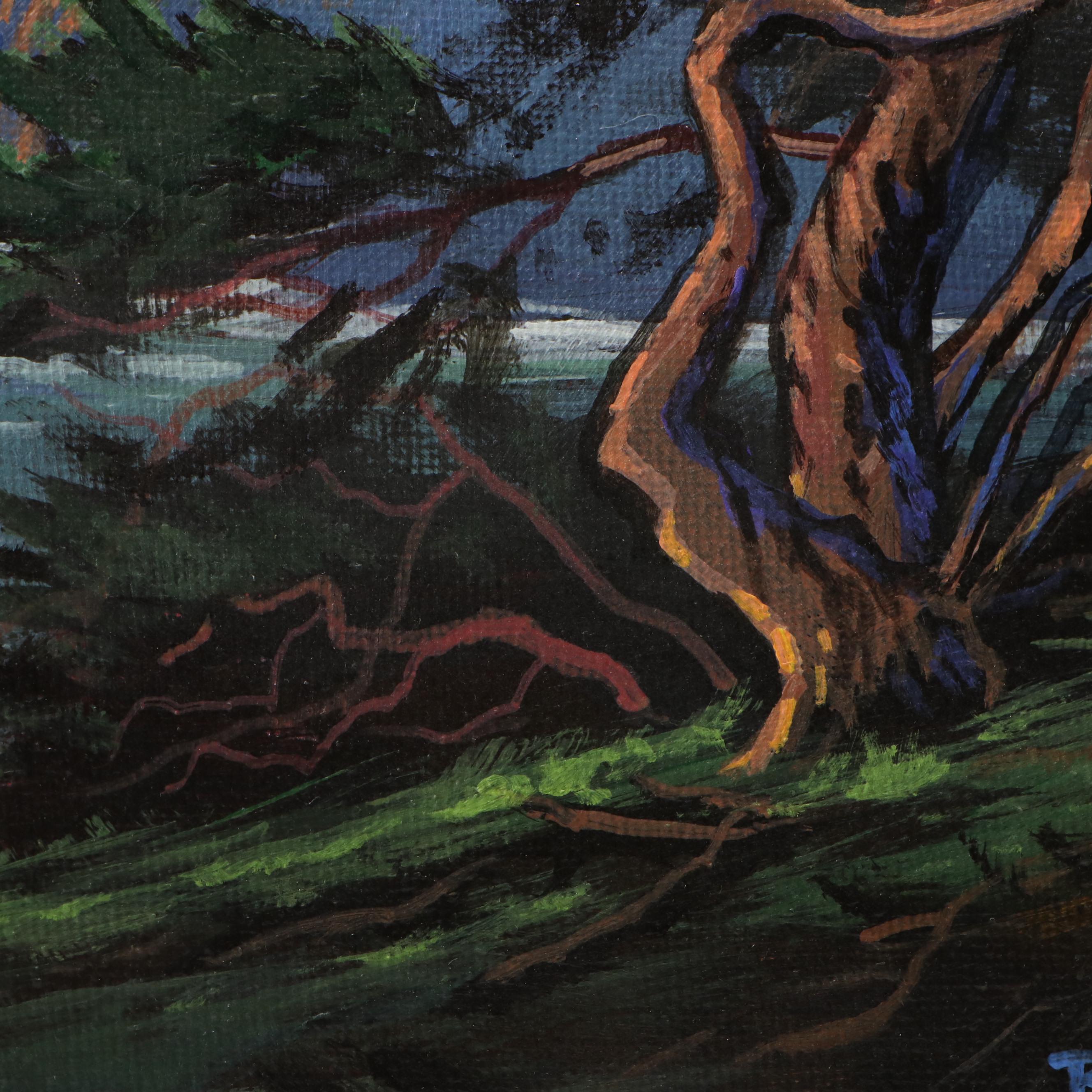 Doug "Bumo" Johnpeer Coastal Landscape Oil Painting, 2025